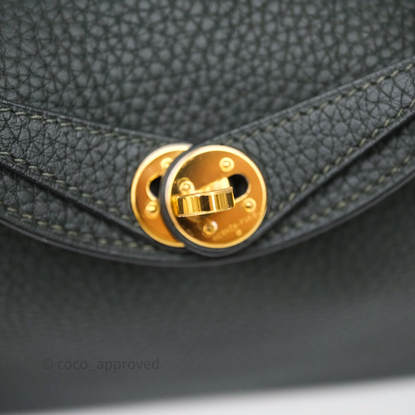 Hermès Mini Lindy II 20 Vert Fonce 67 Clemence Gold Hardware