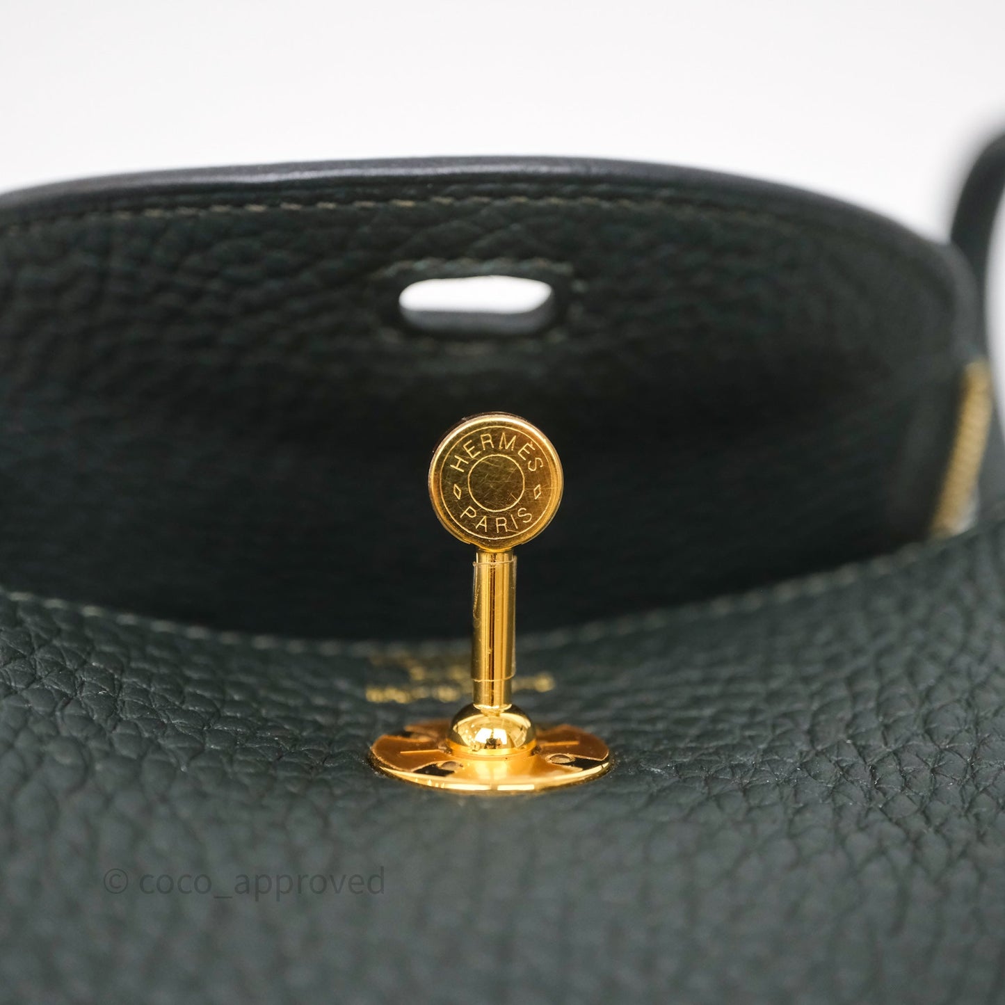 Hermès Mini Lindy II 20 Vert Fonce 67 Clemence Gold Hardware