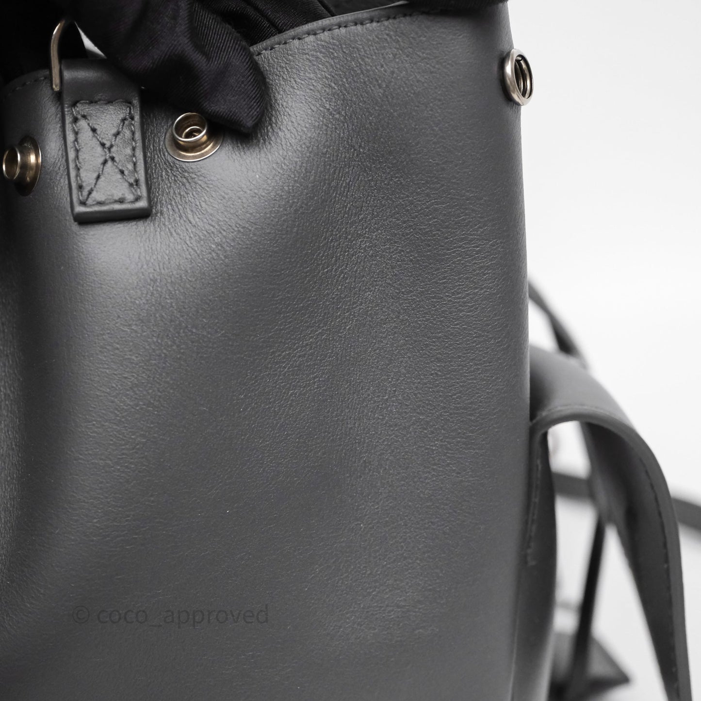 Balenciaga Small Bel Air Carry All Bag Grey Calfskin Silver Hardware