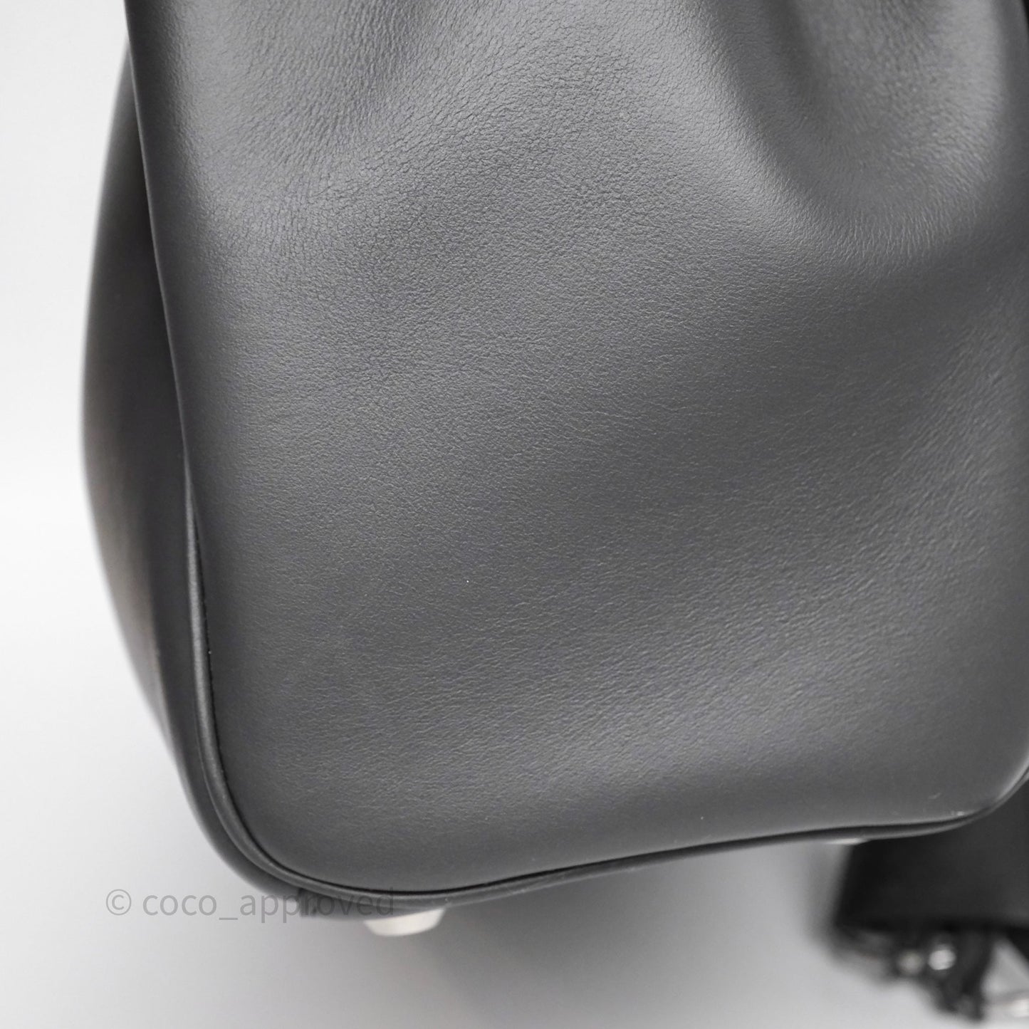Balenciaga Small Bel Air Carry All Bag Grey Calfskin Silver Hardware