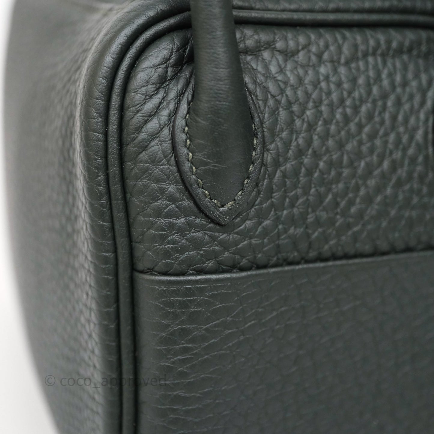 Hermès Mini Lindy II 20 Vert Fonce 67 Clemence Gold Hardware