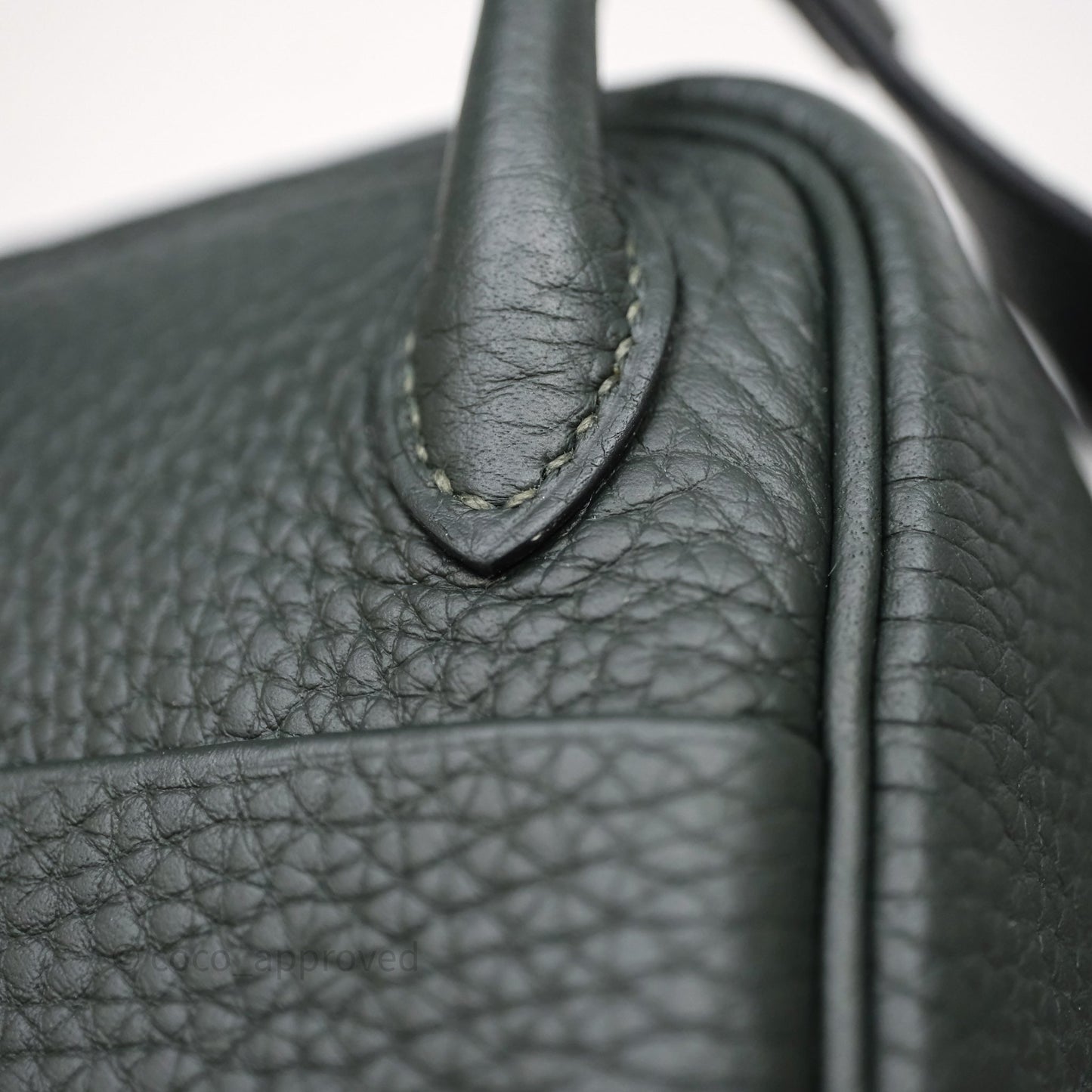 Hermès Mini Lindy II 20 Vert Fonce 67 Clemence Gold Hardware