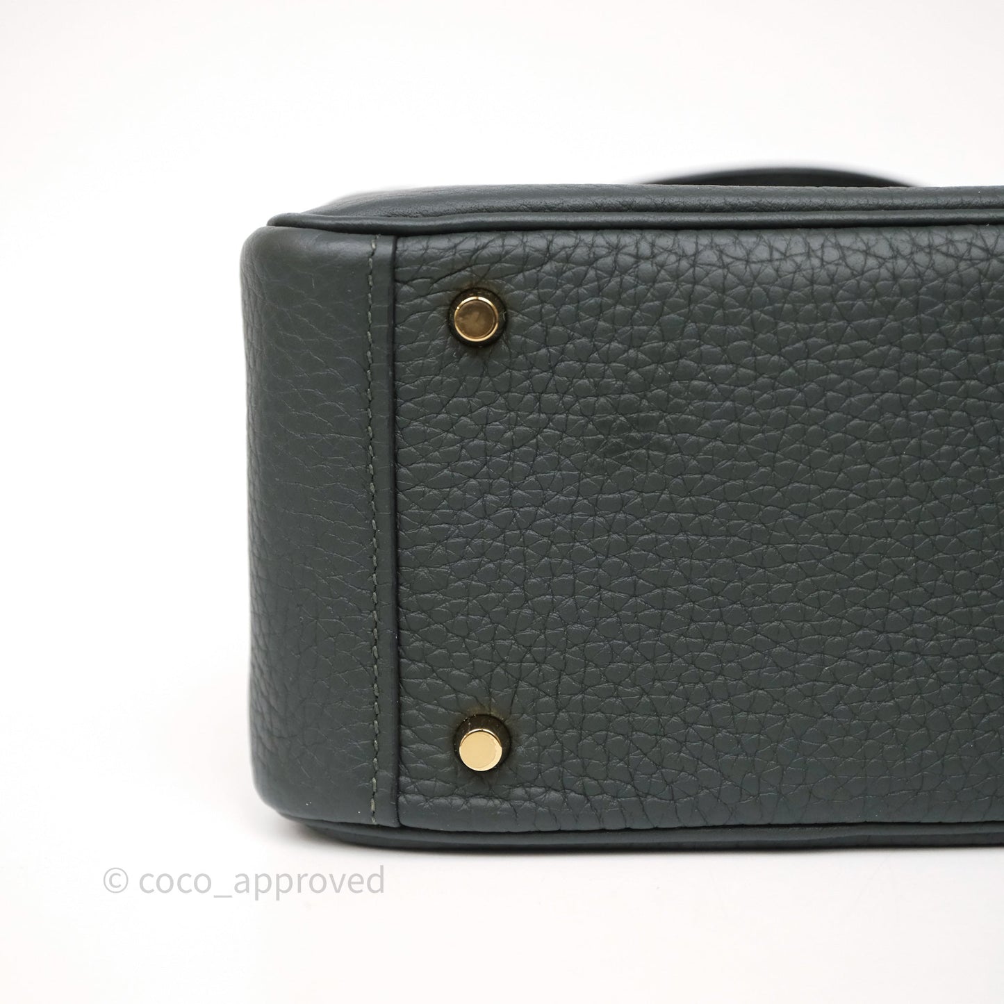 Hermès Mini Lindy II 20 Vert Fonce 67 Clemence Gold Hardware