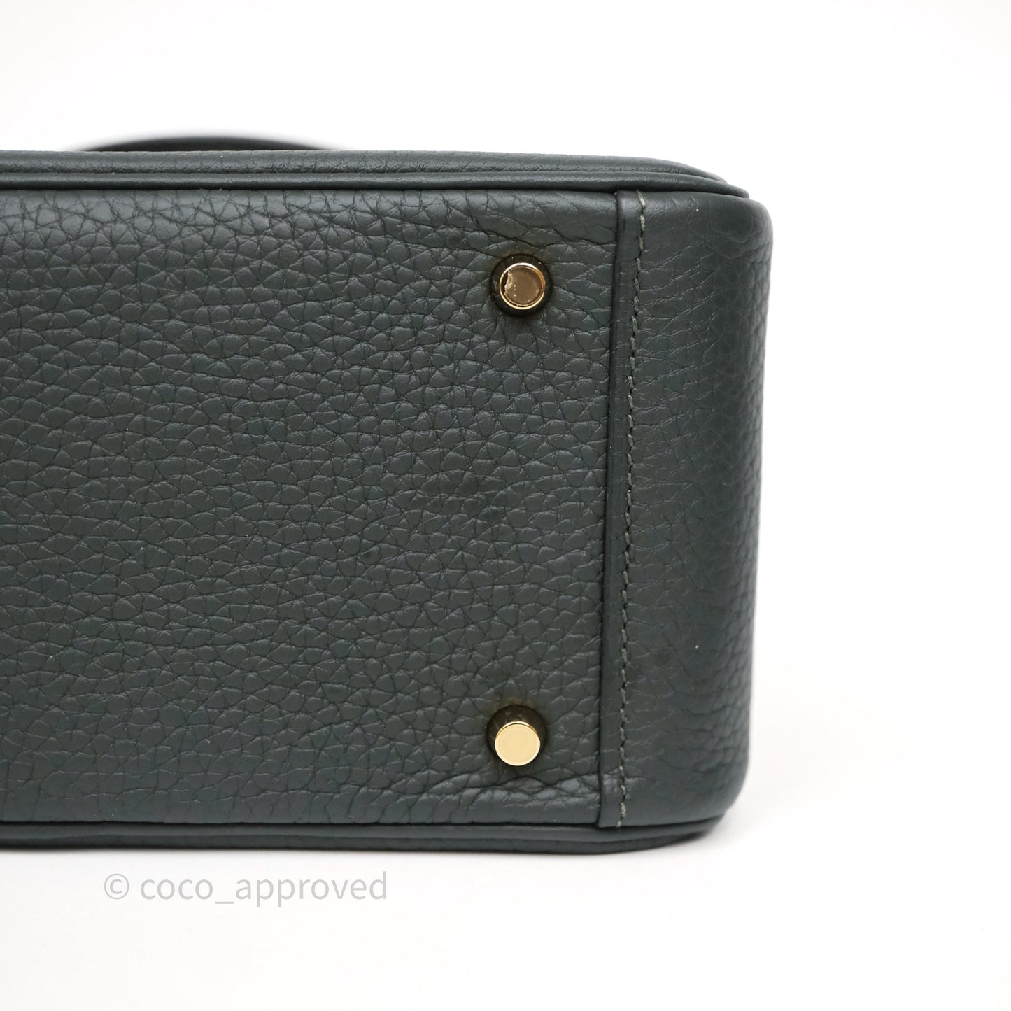 Hermès Mini Lindy II 20 Vert Fonce 67 Clemence Gold Hardware