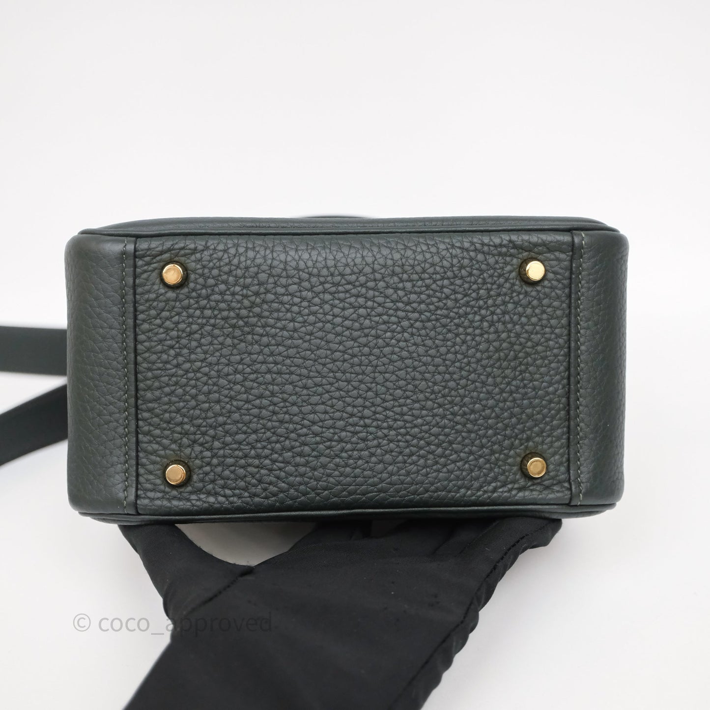 Hermès Mini Lindy II 20 Vert Fonce 67 Clemence Gold Hardware