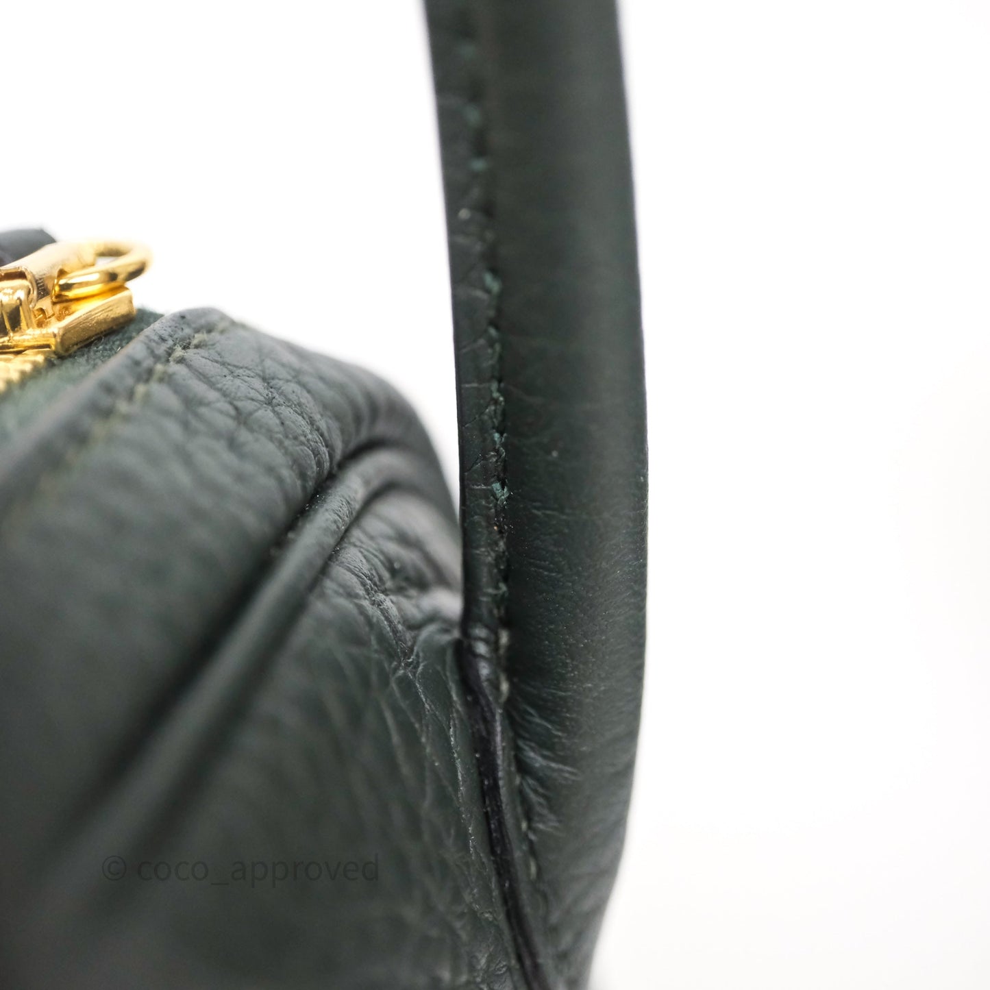 Hermès Mini Lindy II 20 Vert Fonce 67 Clemence Gold Hardware