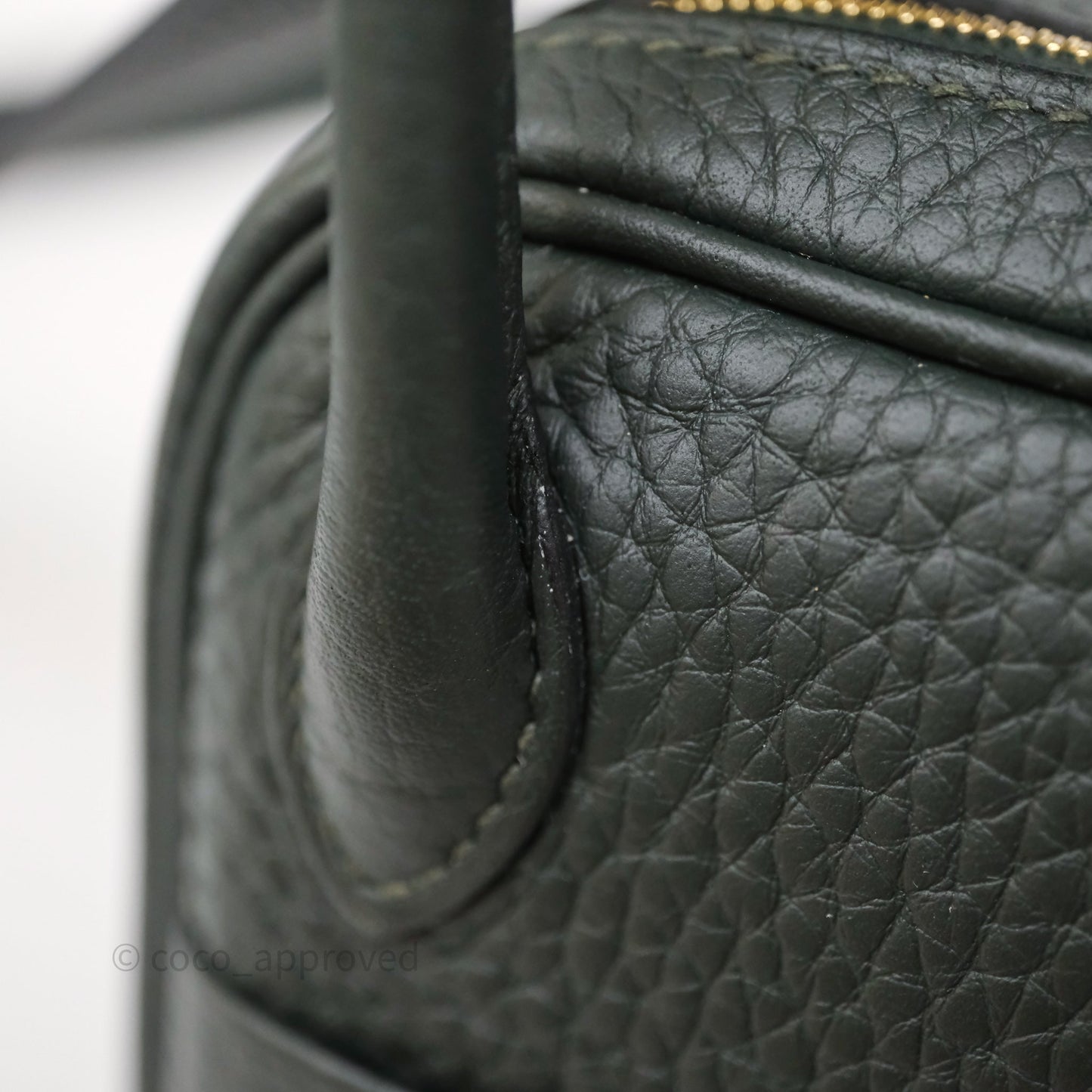 Hermès Mini Lindy II 20 Vert Fonce 67 Clemence Gold Hardware