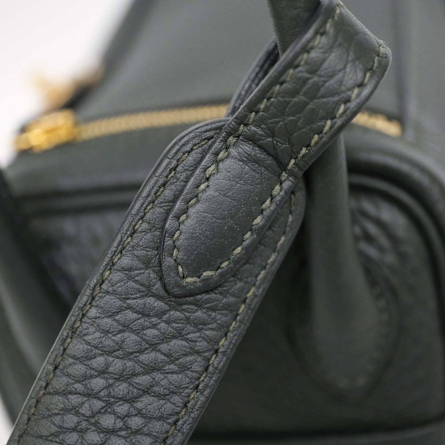 Hermès Mini Lindy II 20 Vert Fonce 67 Clemence Gold Hardware