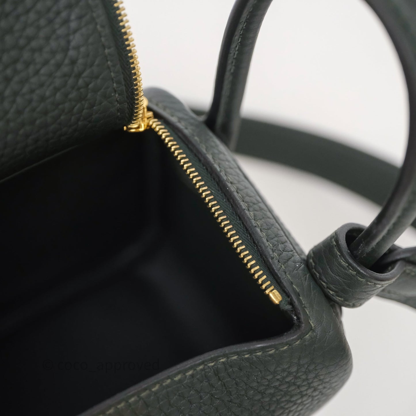 Hermès Mini Lindy II 20 Vert Fonce 67 Clemence Gold Hardware