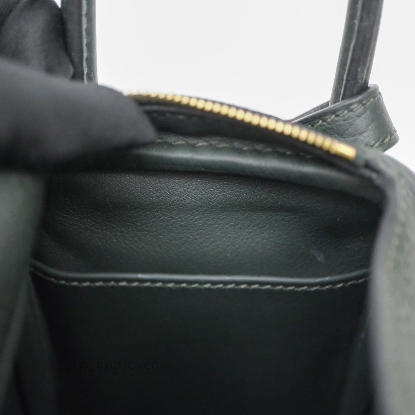 Hermès Mini Lindy II 20 Vert Fonce 67 Clemence Gold Hardware