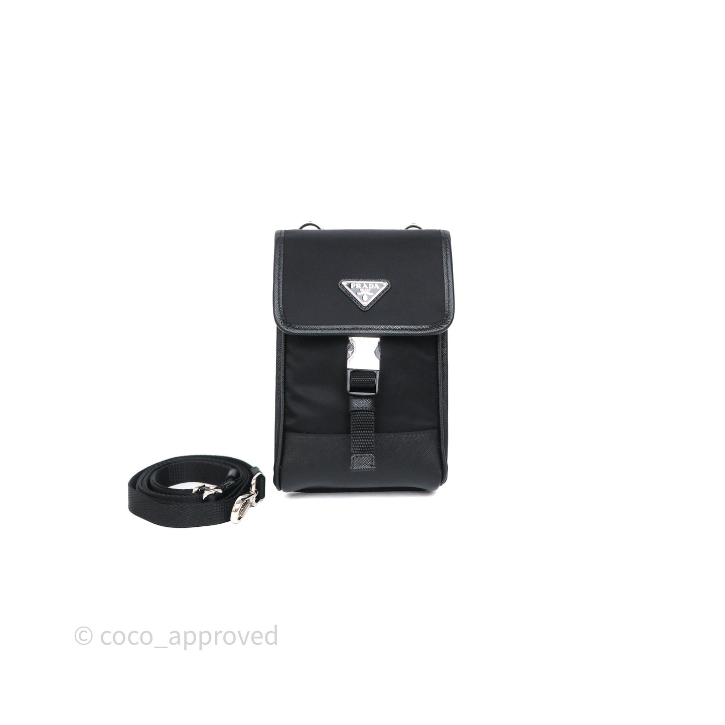 Prada Saffiano Leather Smartphone Case Black