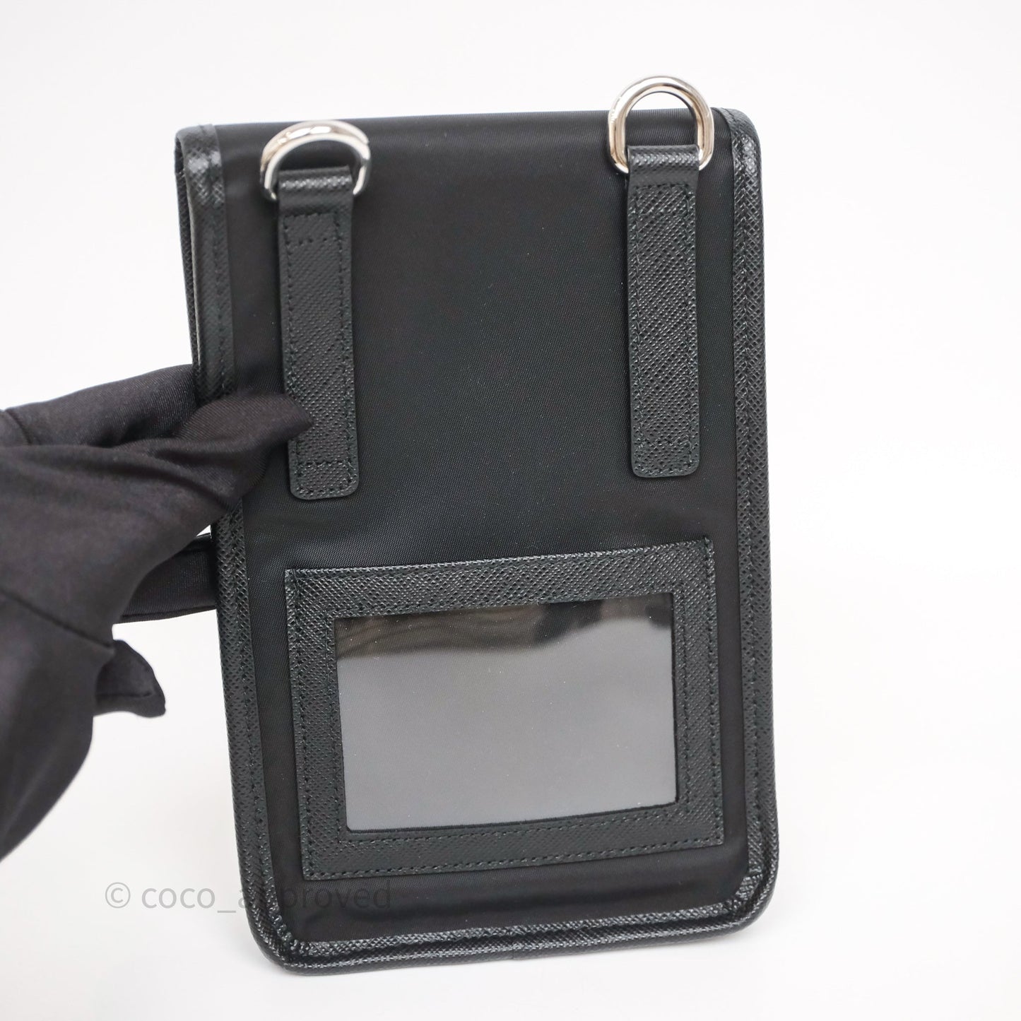 Prada Saffiano Leather Smartphone Case Black