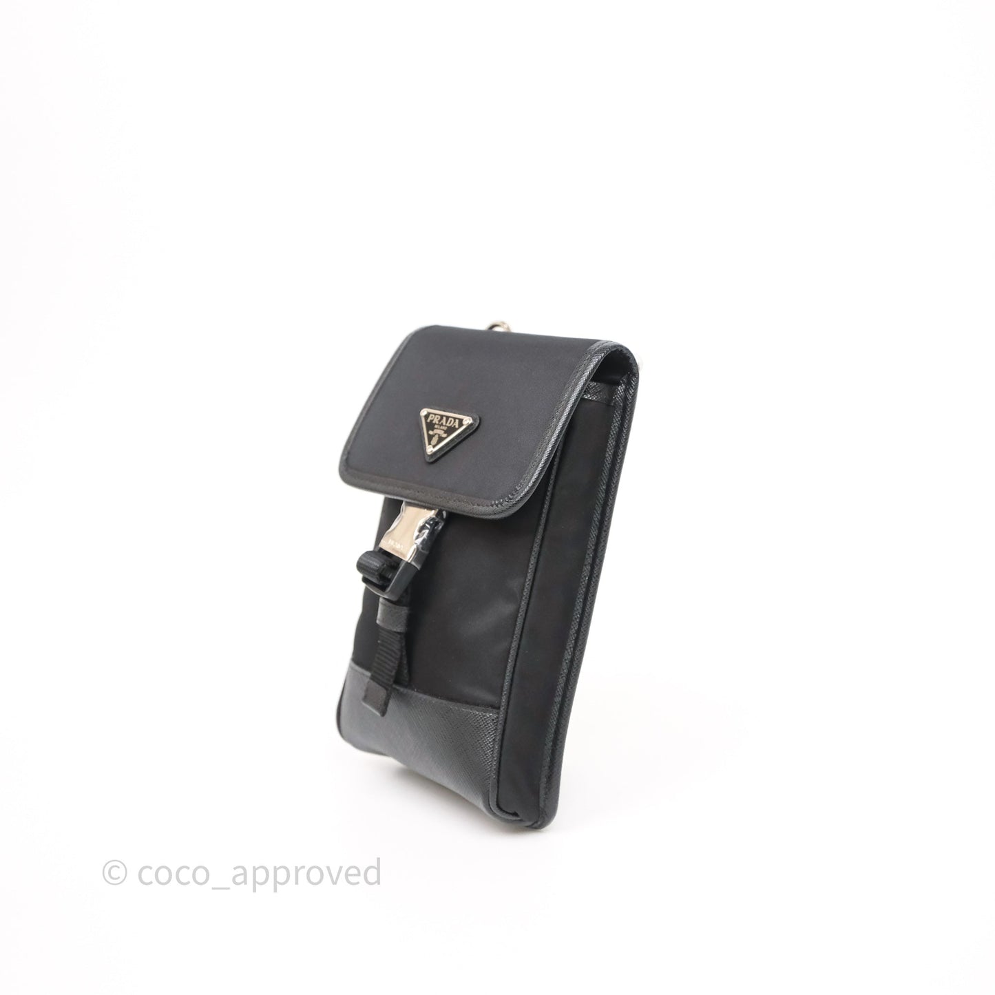 Prada Saffiano Leather Smartphone Case Black
