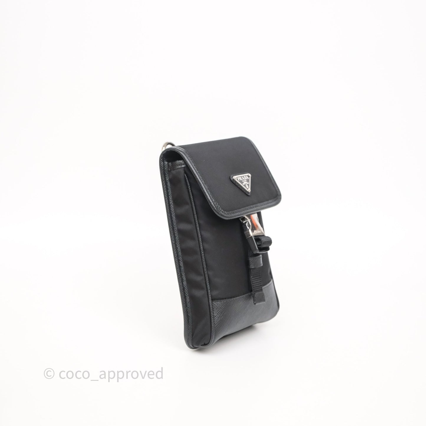 Prada Saffiano Leather Smartphone Case Black