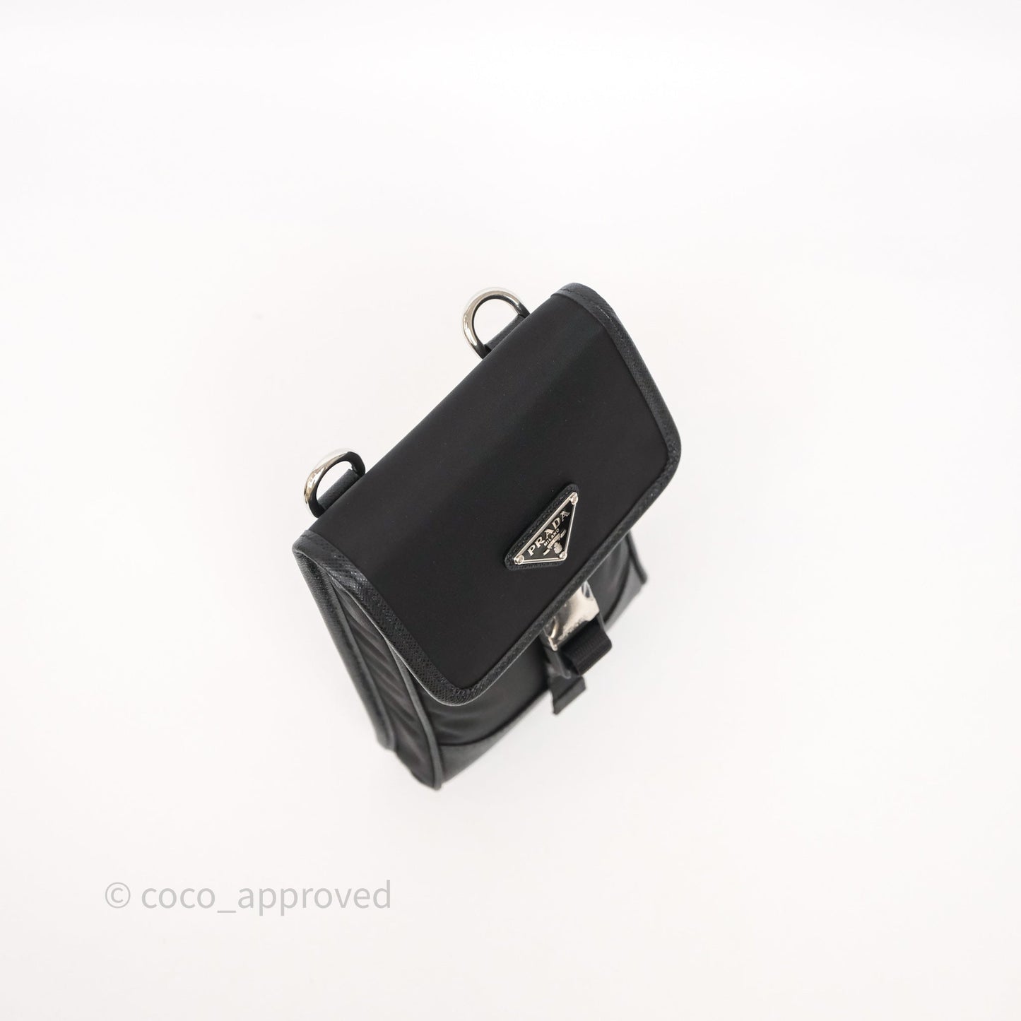 Prada Saffiano Leather Smartphone Case Black