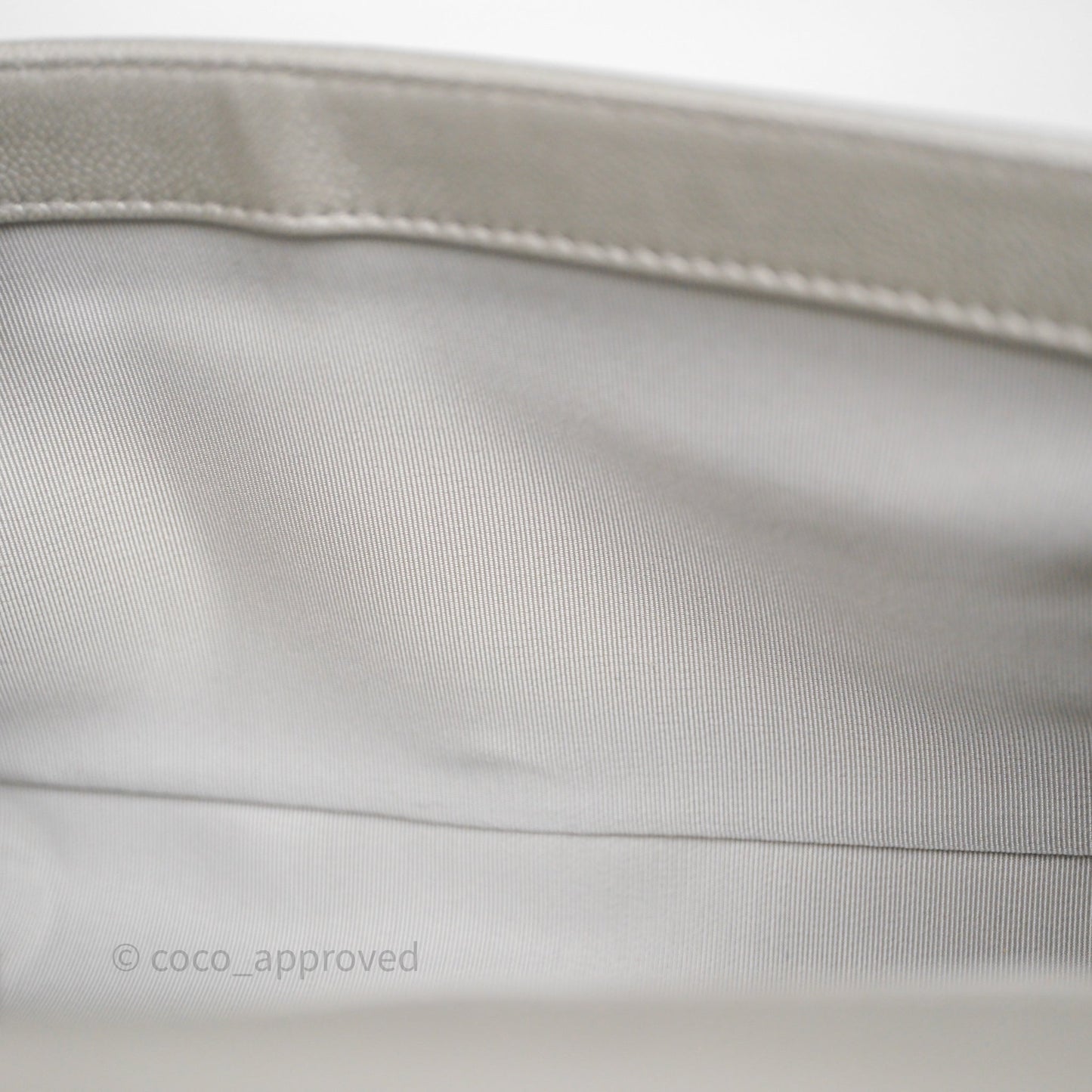 Chanel Medium Boy Quilted Iridescent Silver Caviar Silver Hardware
