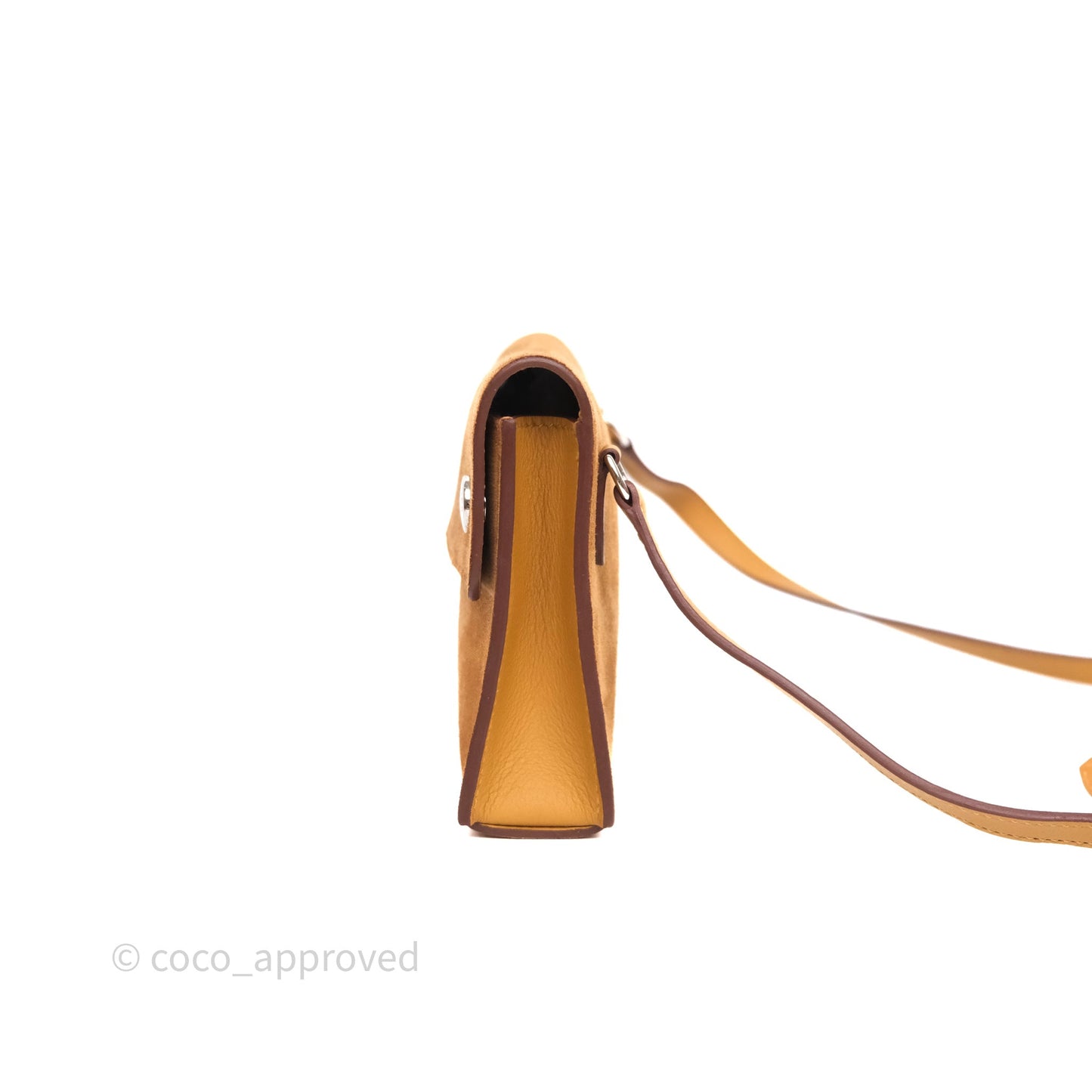 Hermès Snap Wallet Chamois/ Sesame Grizzly/ Swift Palladium Hardware