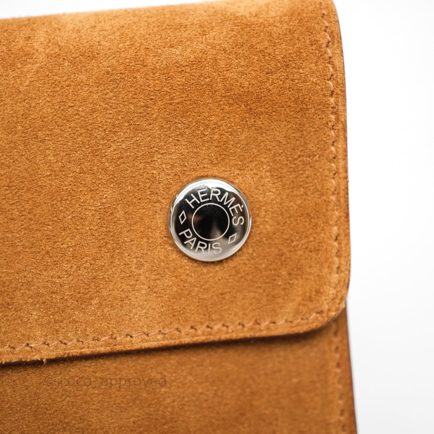 Hermès Snap Wallet Chamois/ Sesame Grizzly/ Swift Palladium Hardware