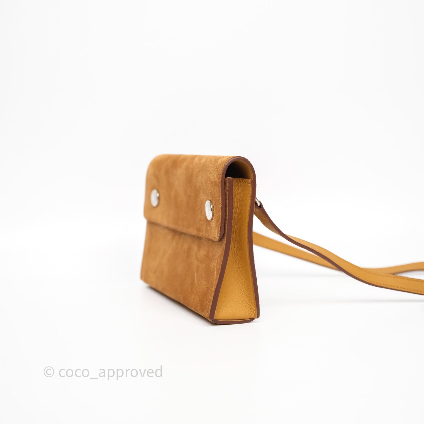 Hermès Snap Wallet Chamois/ Sesame Grizzly/ Swift Palladium Hardware