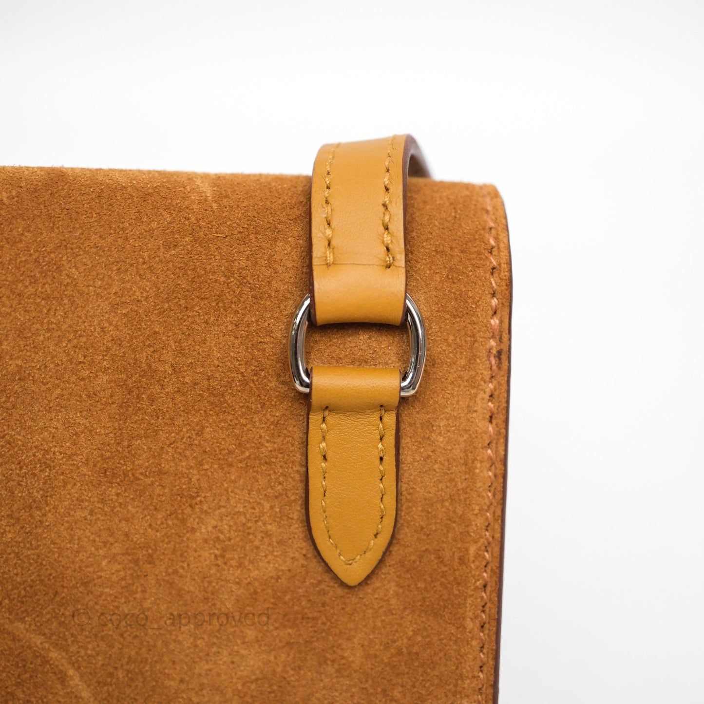 Hermès Snap Wallet Chamois/ Sesame Grizzly/ Swift Palladium Hardware