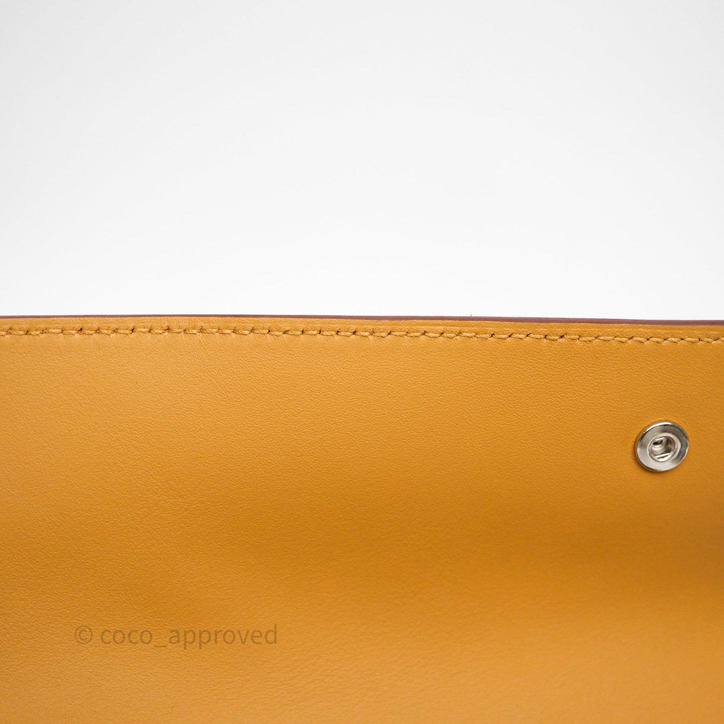 Hermès Snap Wallet Chamois/ Sesame Grizzly/ Swift Palladium Hardware