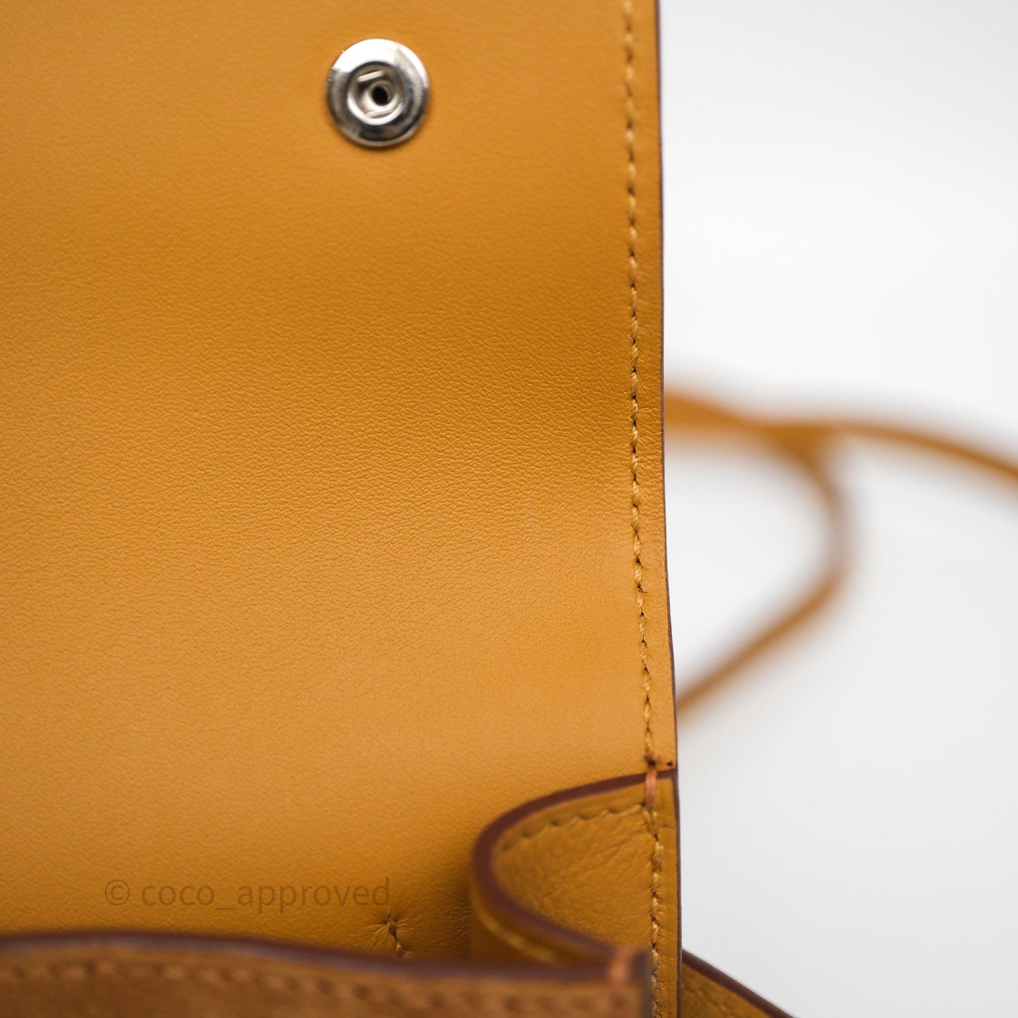 Hermès Snap Wallet Chamois/ Sesame Grizzly/ Swift Palladium Hardware