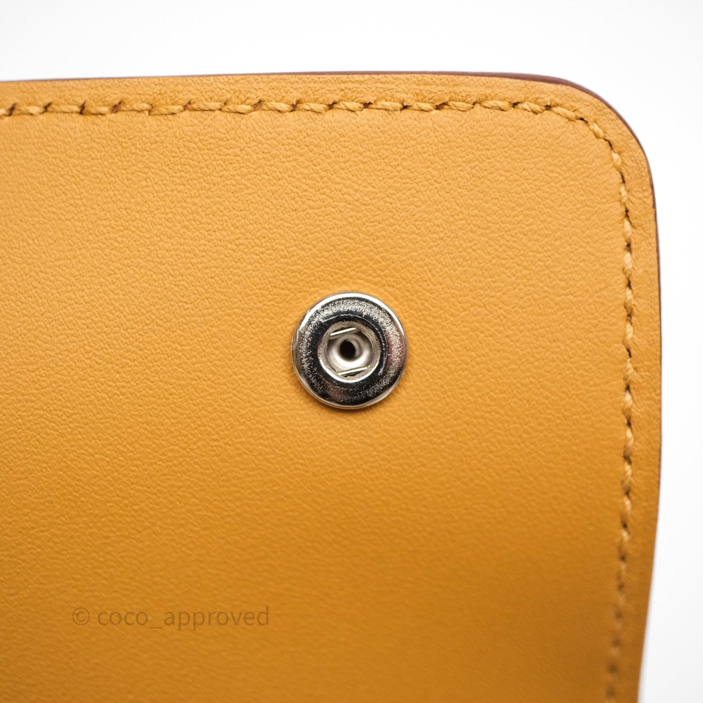 Hermès Snap Wallet Chamois/ Sesame Grizzly/ Swift Palladium Hardware