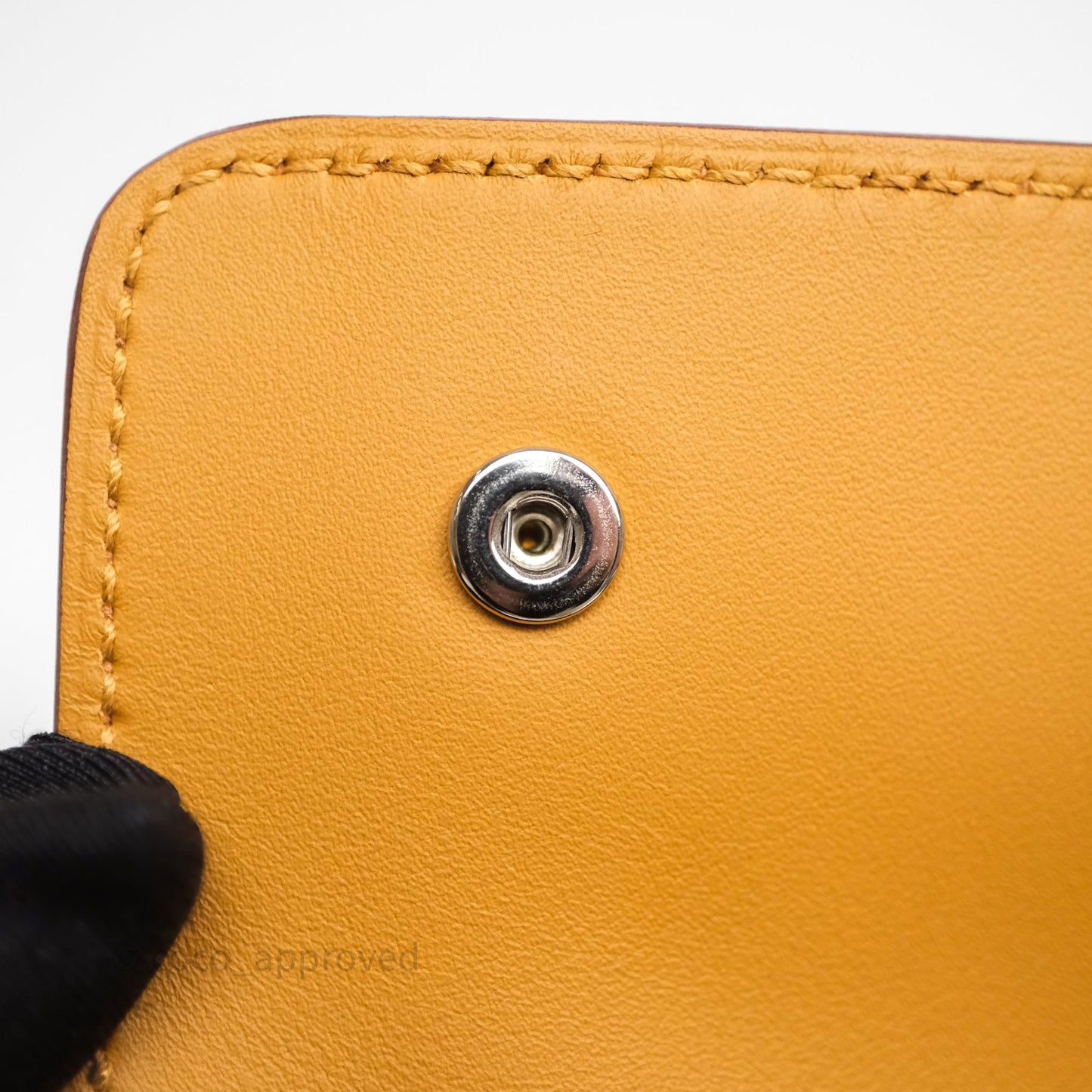 Hermès Snap Wallet Chamois/ Sesame Grizzly/ Swift Palladium Hardware