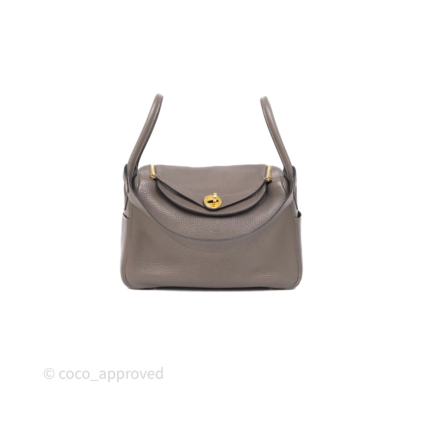 Hermès Lindy 26 Etain 8F Clemence Gold Hardware
