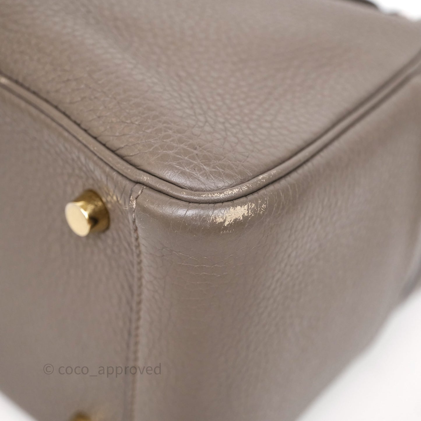 Hermès Lindy 26 Etain 8F Clemence Gold Hardware