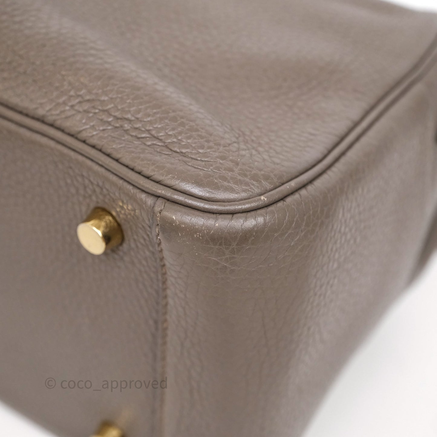 Hermès Lindy 26 Etain 8F Clemence Gold Hardware