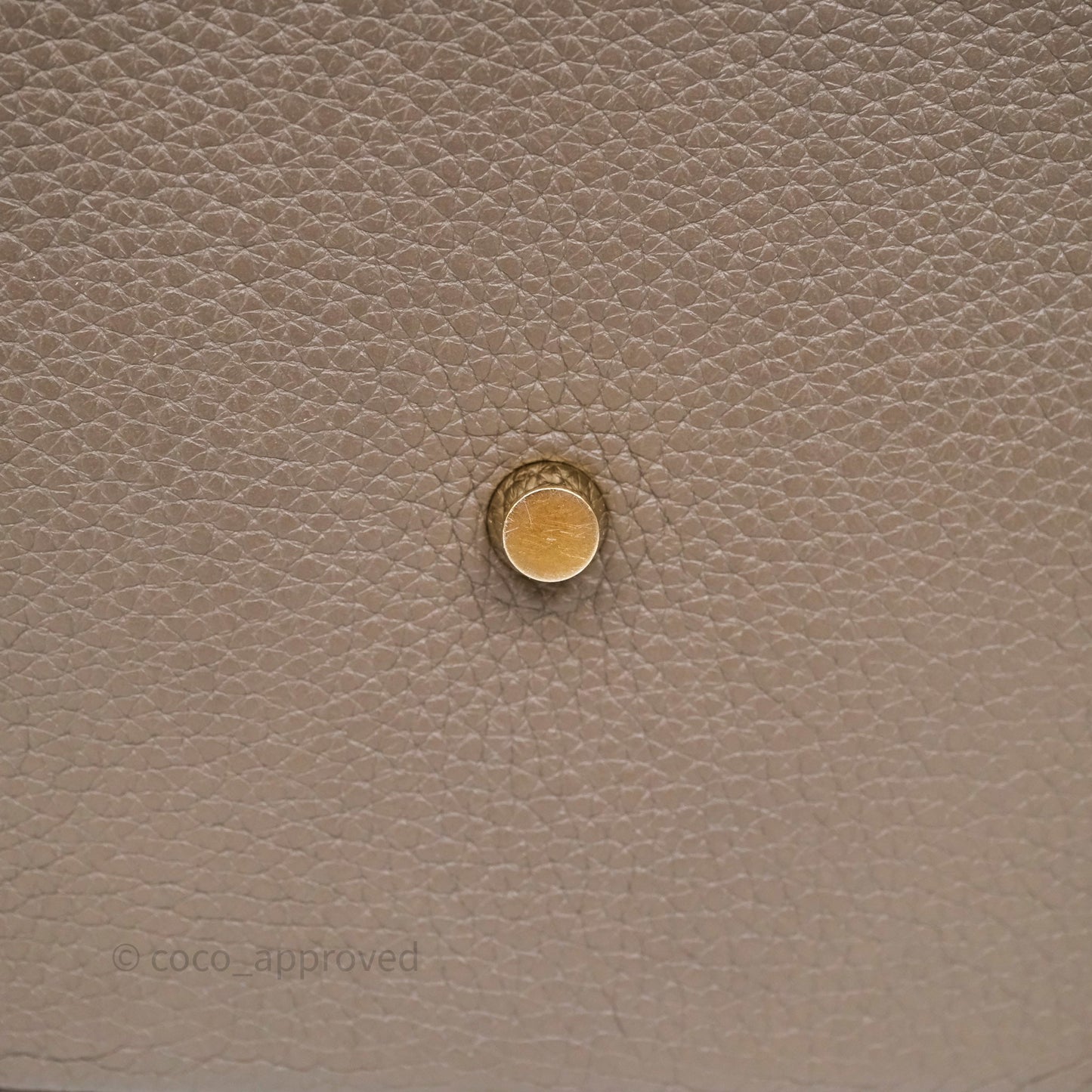 Hermès Lindy 26 Etain 8F Clemence Gold Hardware