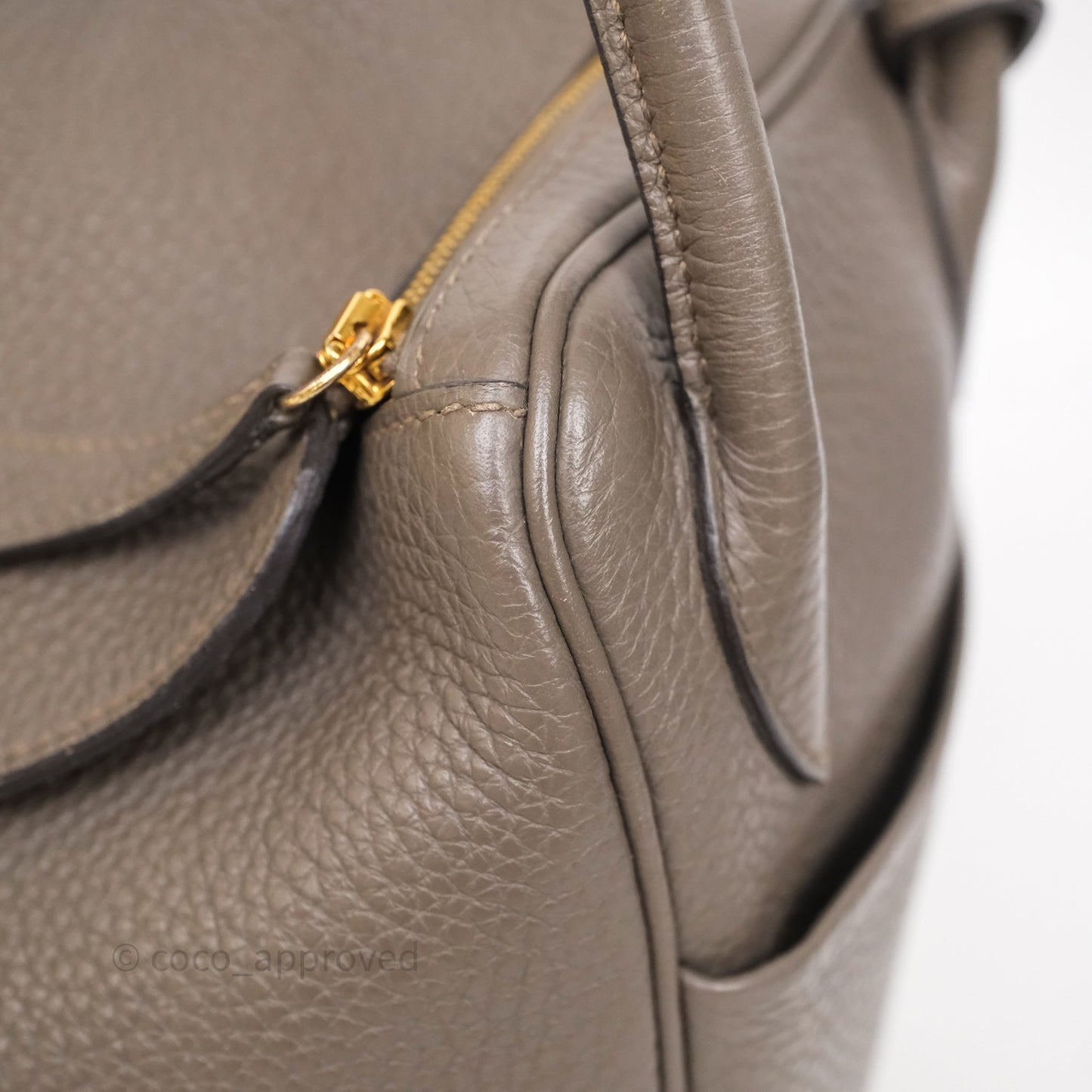 Hermès Lindy 26 Etain 8F Clemence Gold Hardware