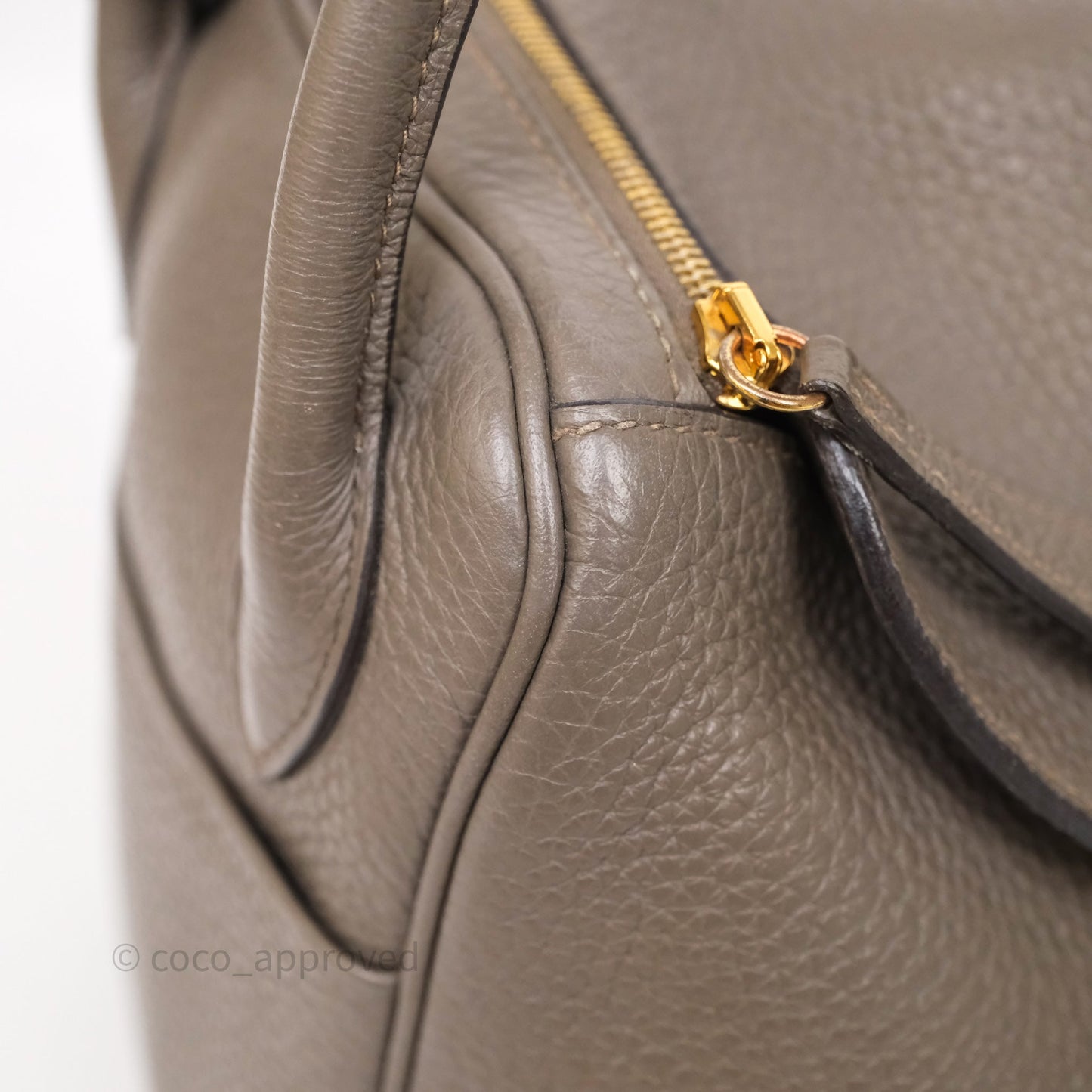 Hermès Lindy 26 Etain 8F Clemence Gold Hardware