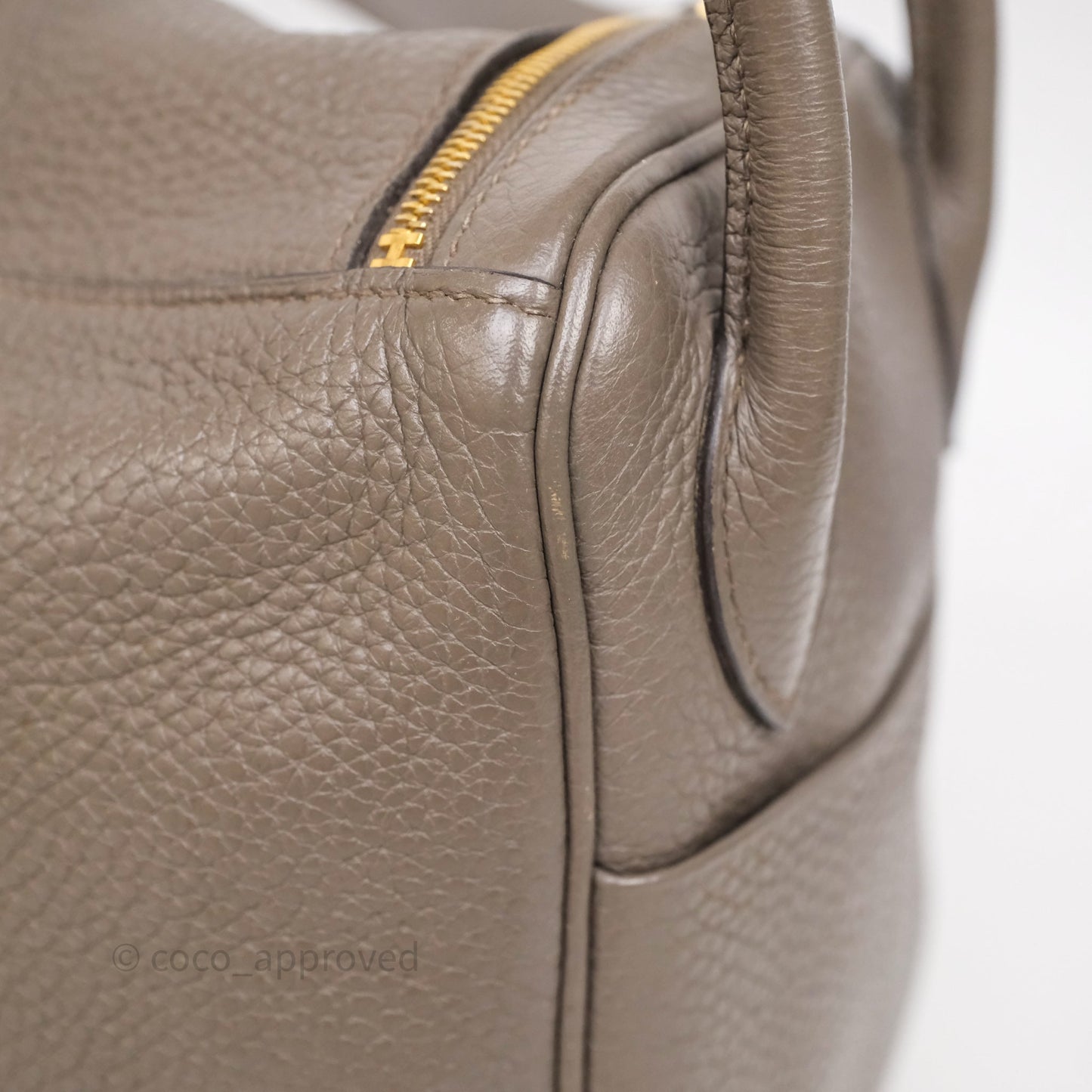 Hermès Lindy 26 Etain 8F Clemence Gold Hardware