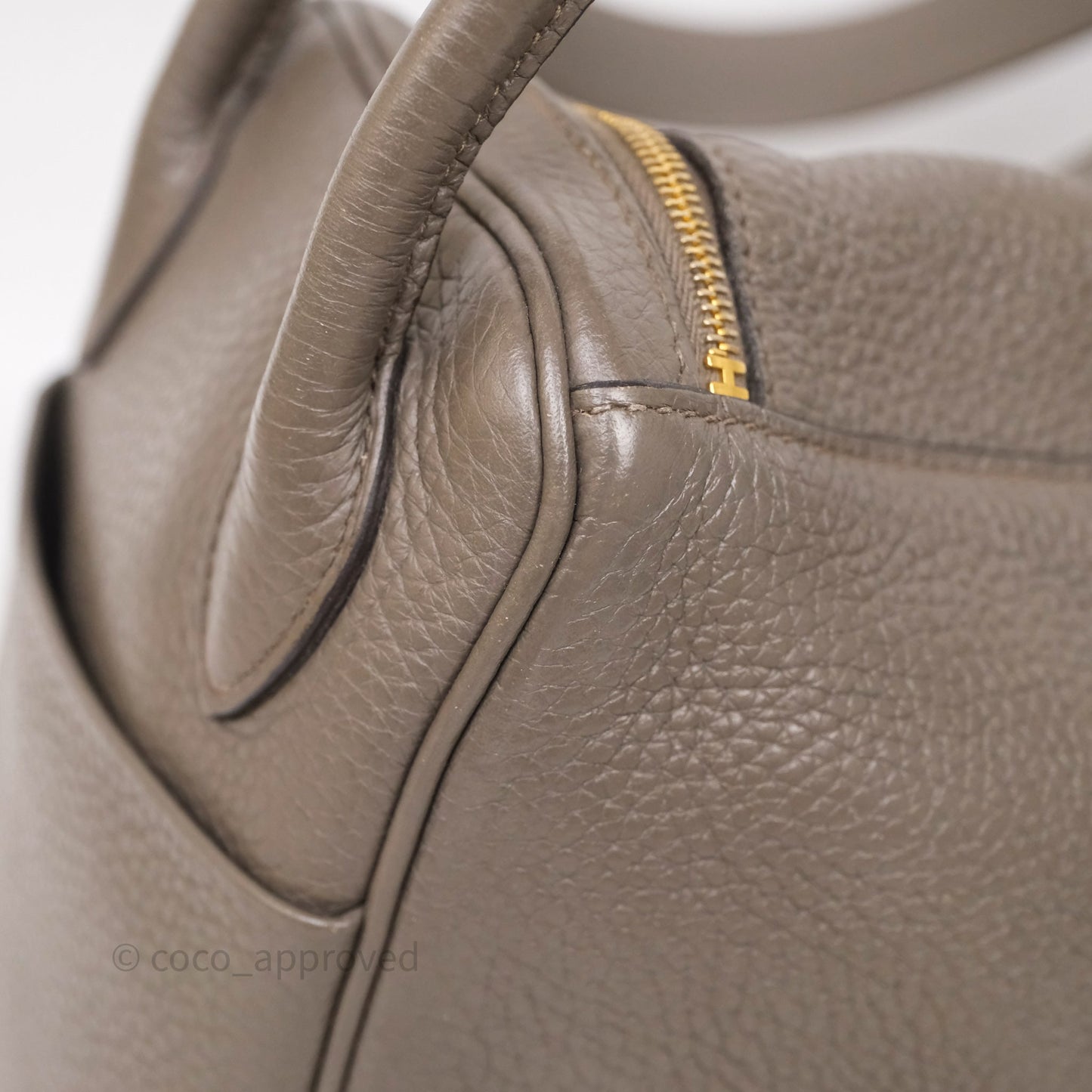 Hermès Lindy 26 Etain 8F Clemence Gold Hardware