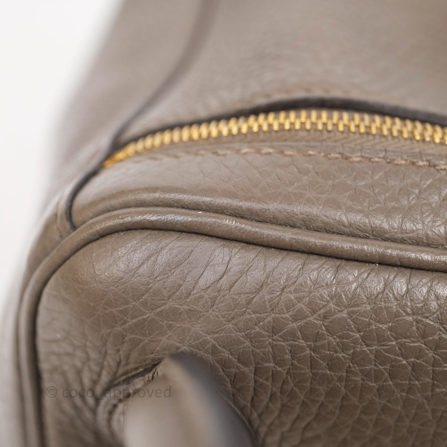 Hermès Lindy 26 Etain 8F Clemence Gold Hardware