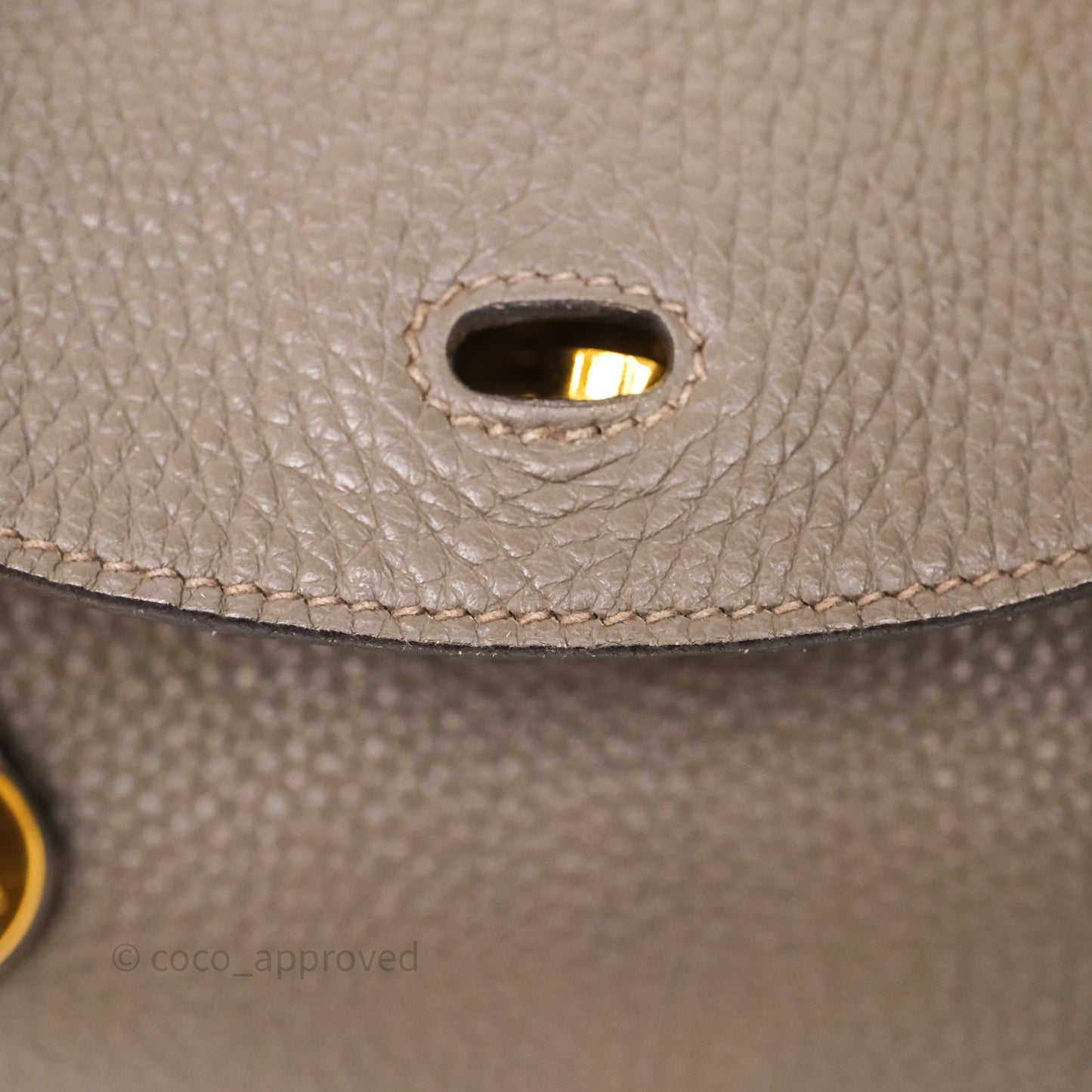 Hermès Lindy 26 Etain 8F Clemence Gold Hardware