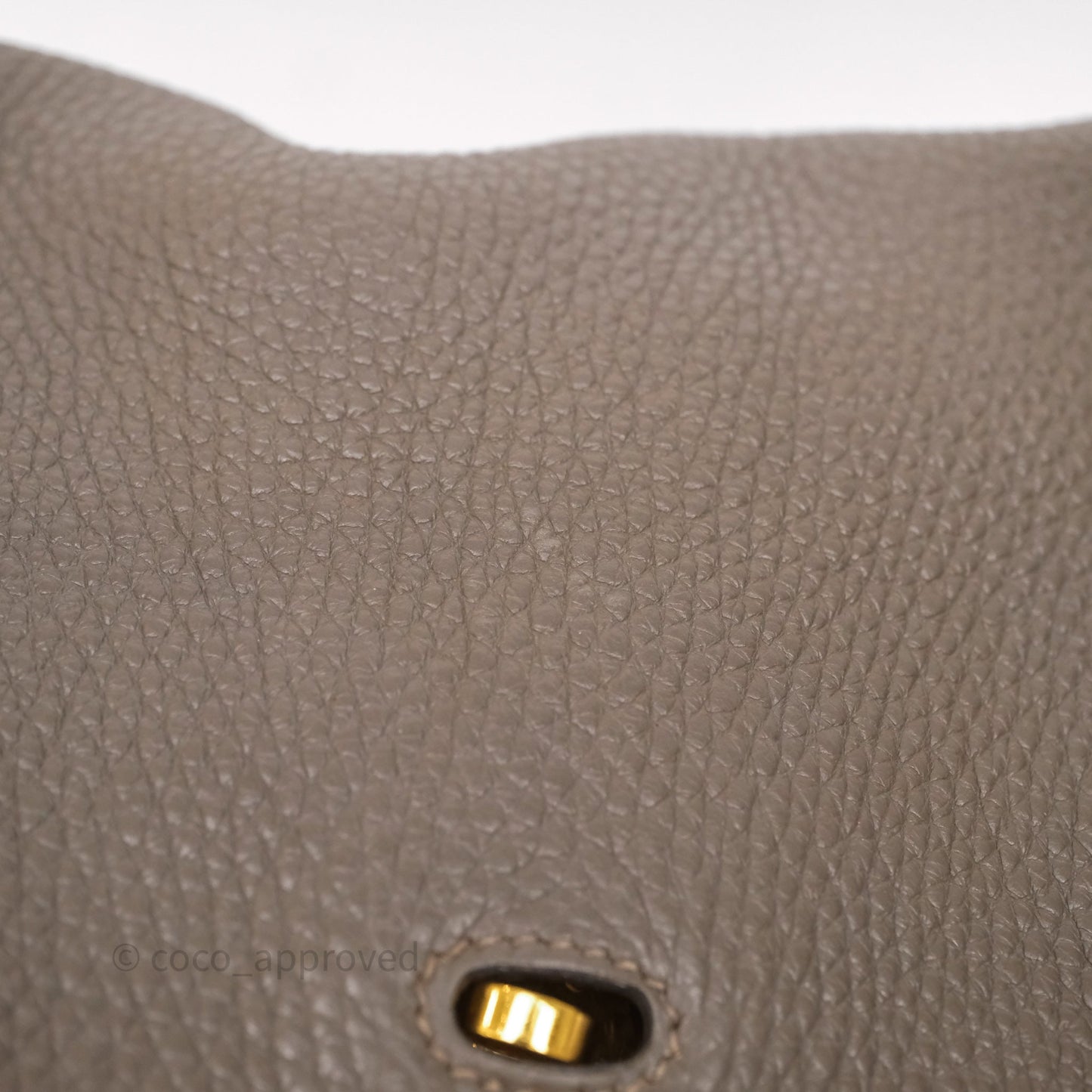 Hermès Lindy 26 Etain 8F Clemence Gold Hardware