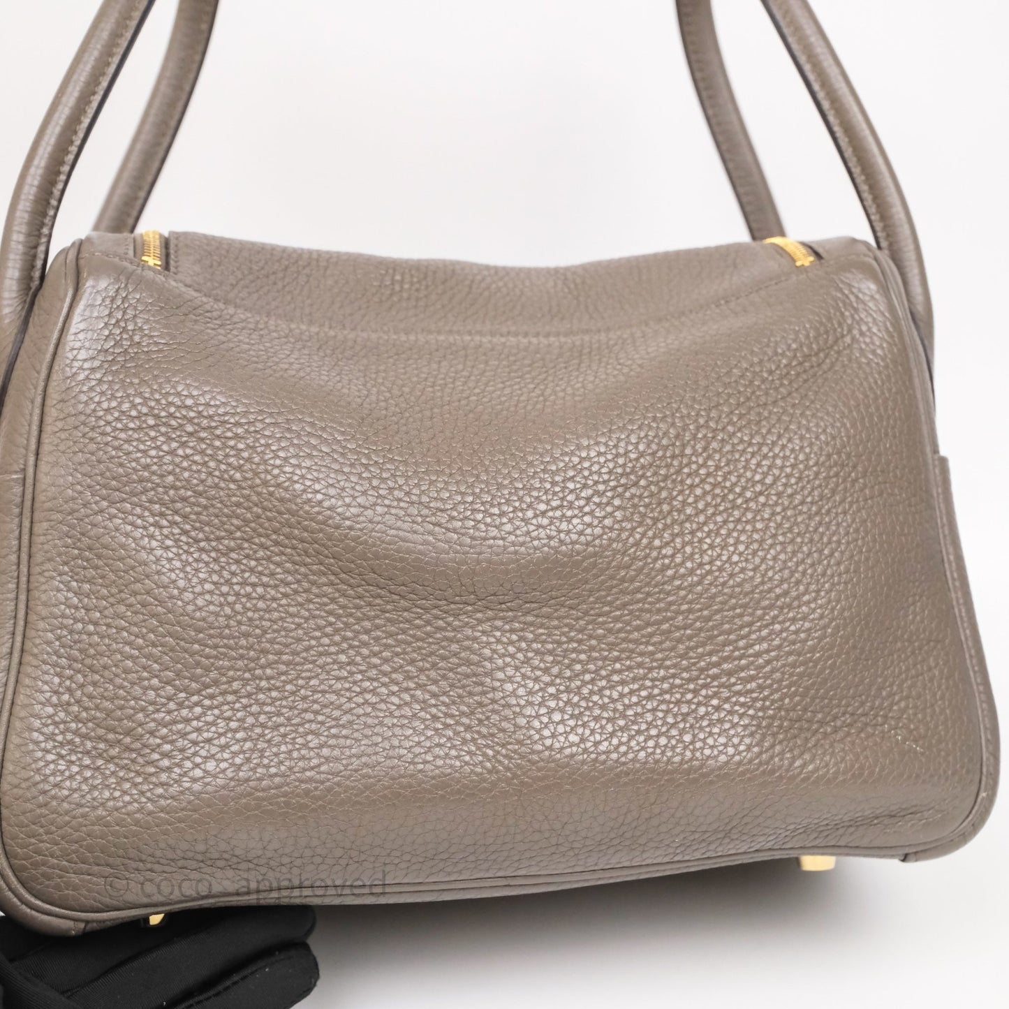 Hermès Lindy 26 Etain 8F Clemence Gold Hardware