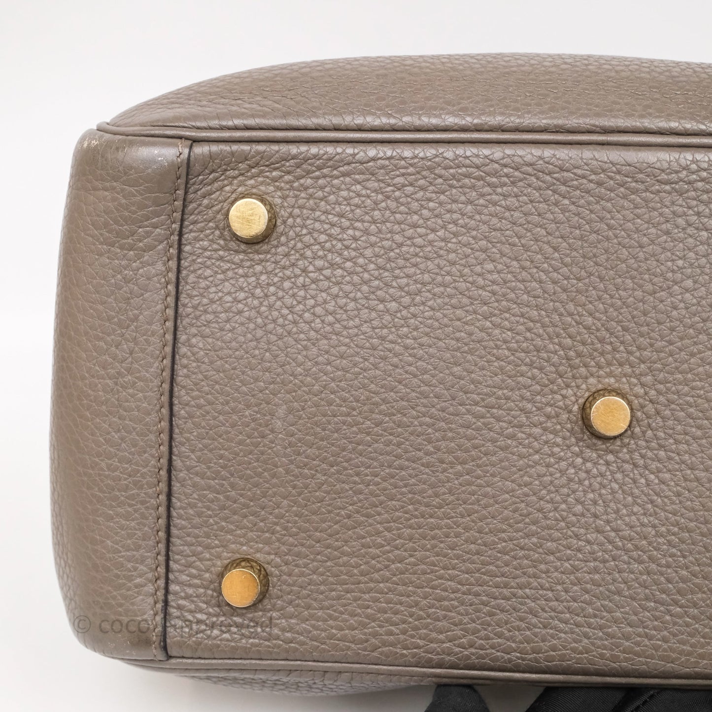 Hermès Lindy 26 Etain 8F Clemence Gold Hardware