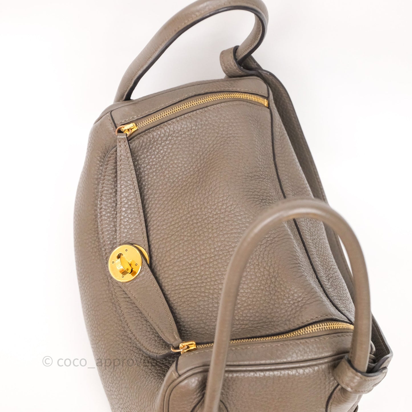Hermès Lindy 26 Etain 8F Clemence Gold Hardware