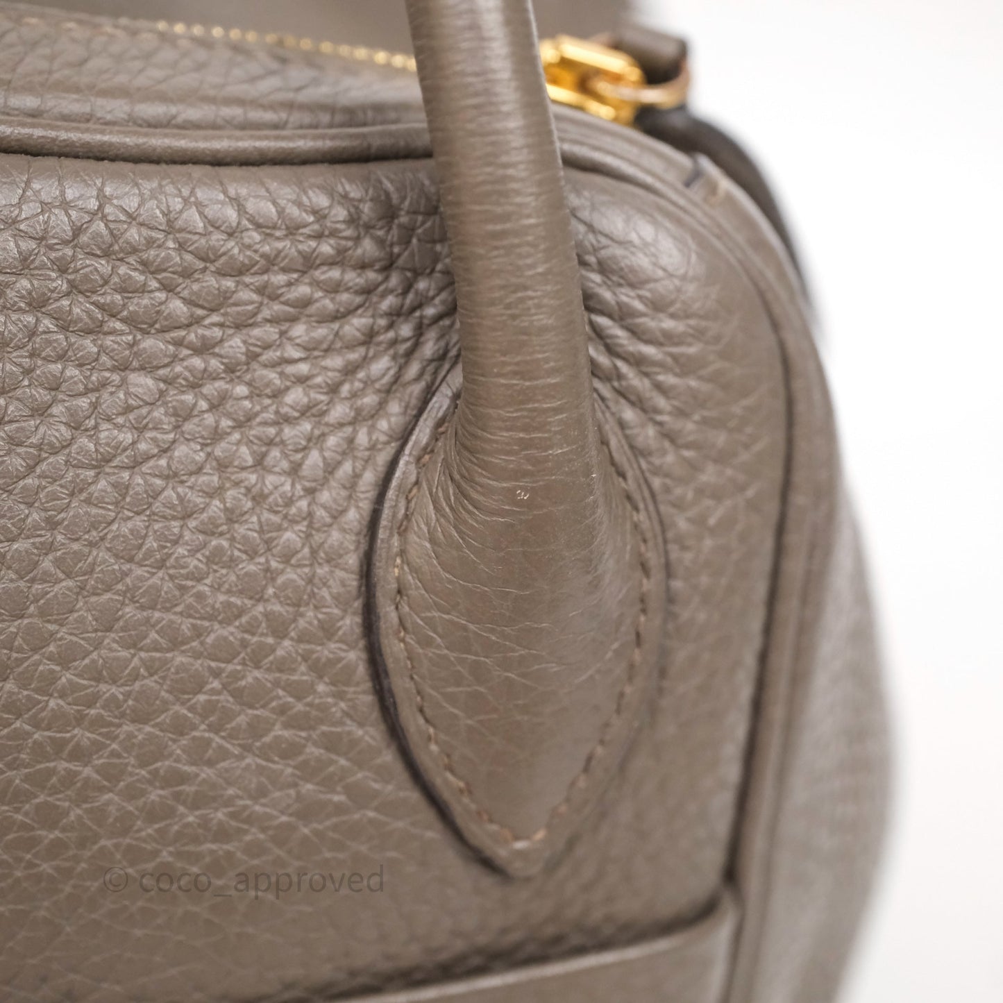 Hermès Lindy 26 Etain 8F Clemence Gold Hardware