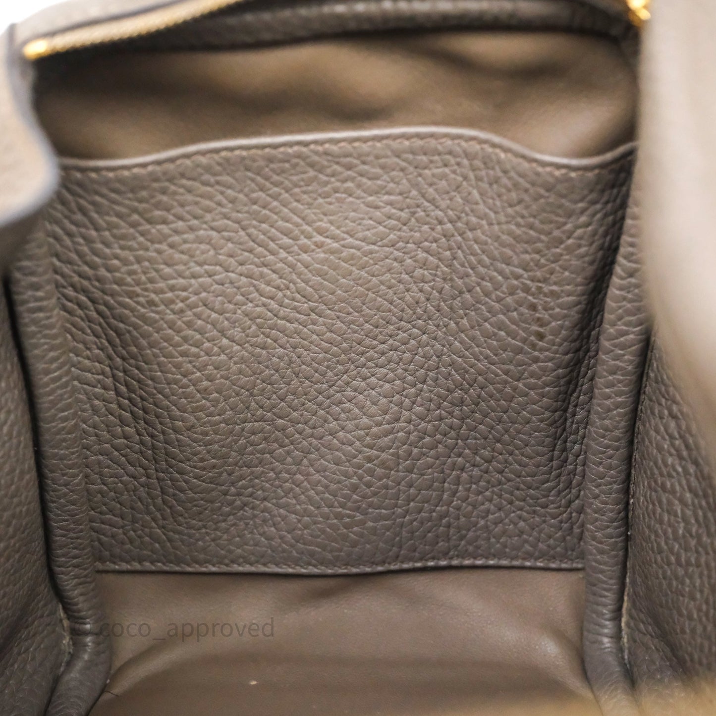 Hermès Lindy 26 Etain 8F Clemence Gold Hardware