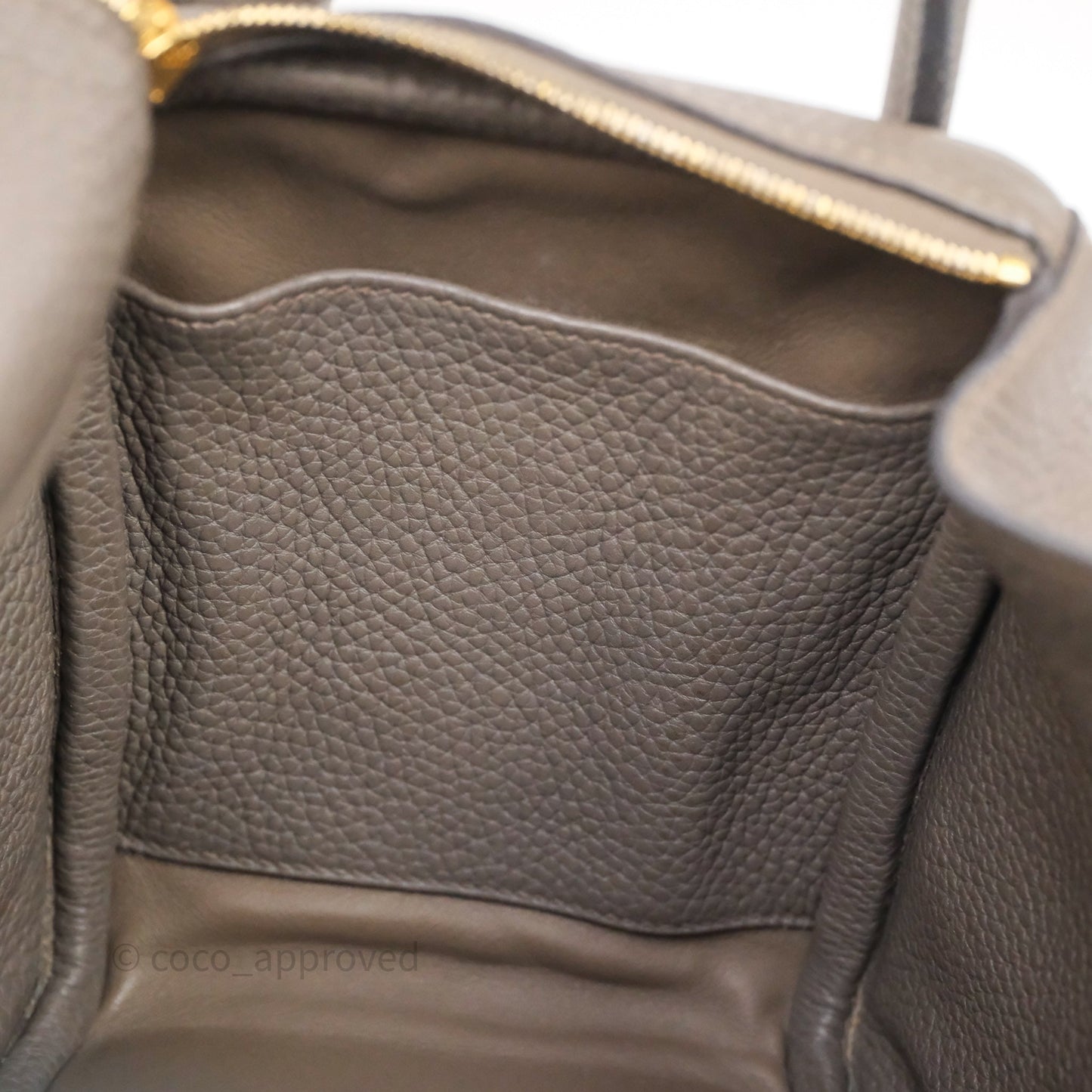 Hermès Lindy 26 Etain 8F Clemence Gold Hardware