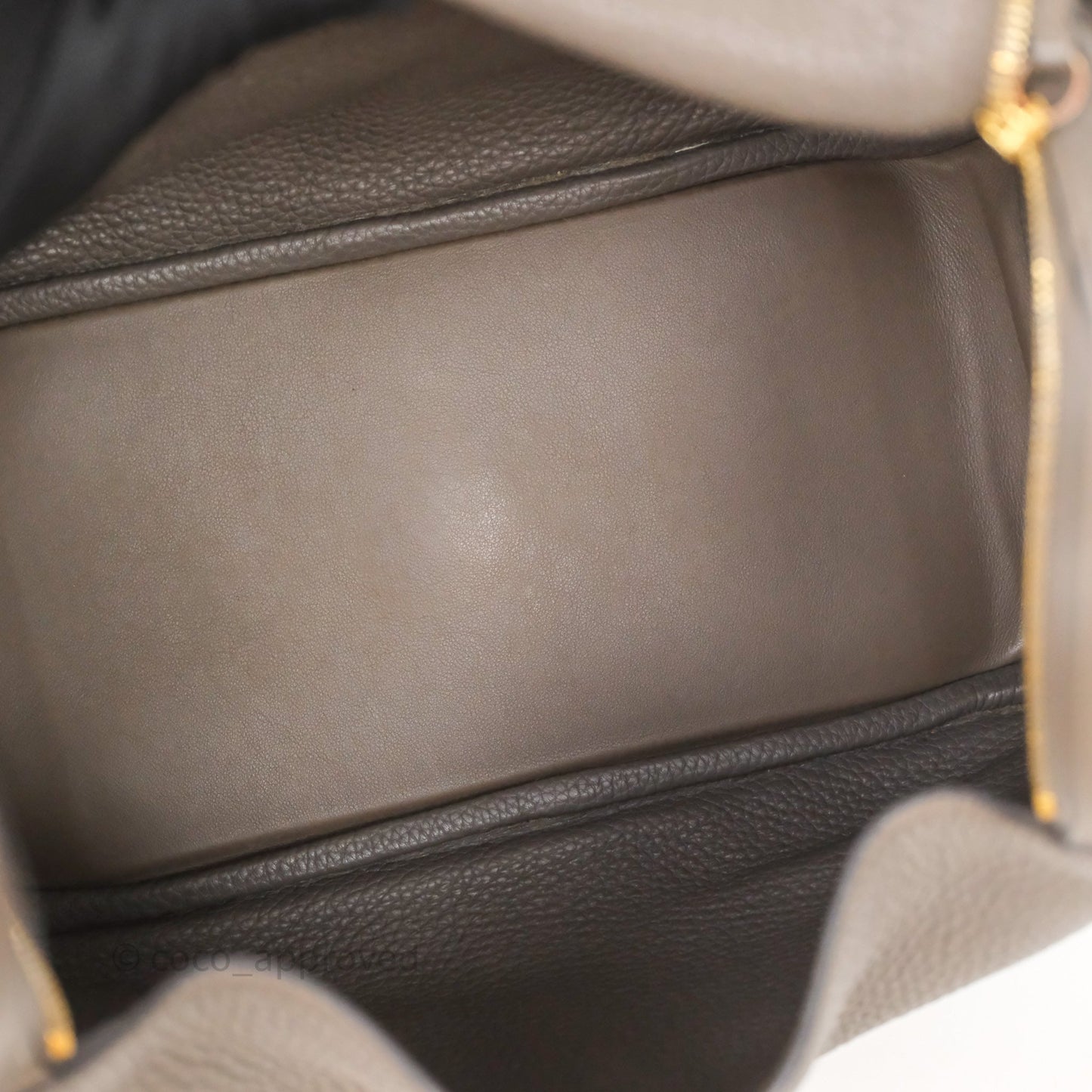 Hermès Lindy 26 Etain 8F Clemence Gold Hardware