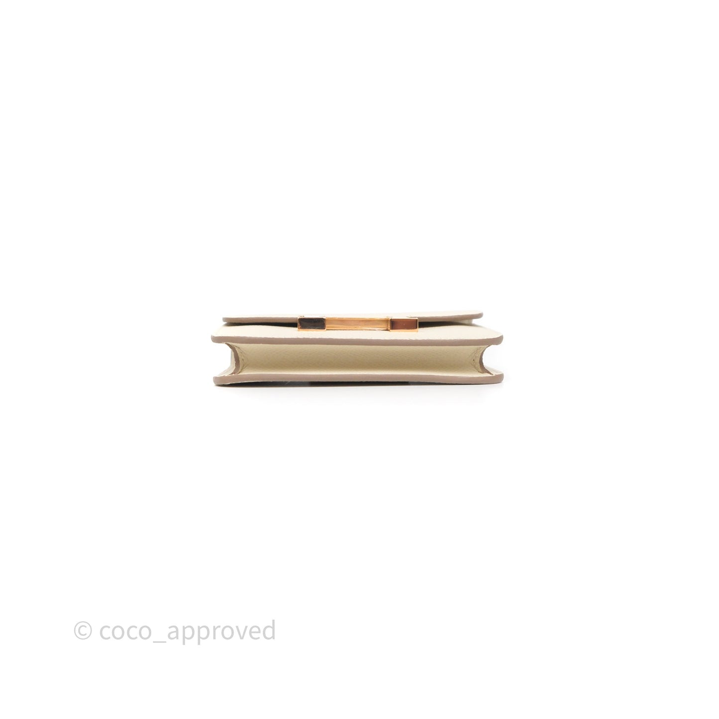 Hermès Constance Slim Wallet Craie 10 Epsom Rose Gold Hardware