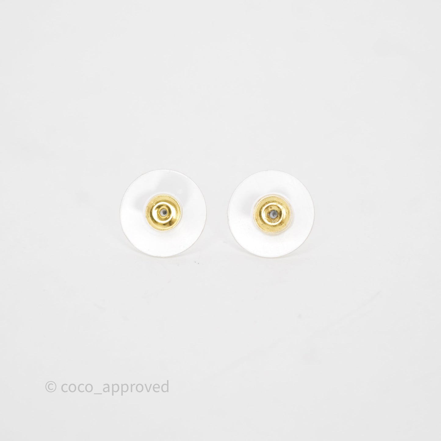 Chanel CC Crystals Drop Earrings Gold Tone 24V