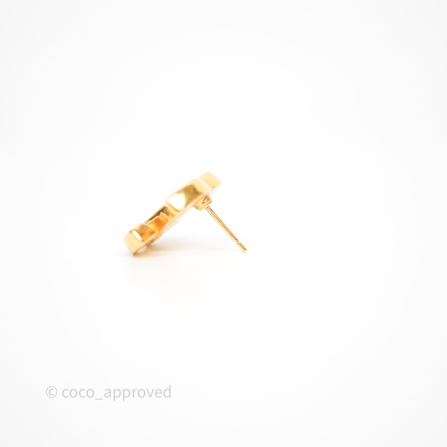 Chanel CC Gradient Orange/Pink Resin Earrings Gold Tone 23C