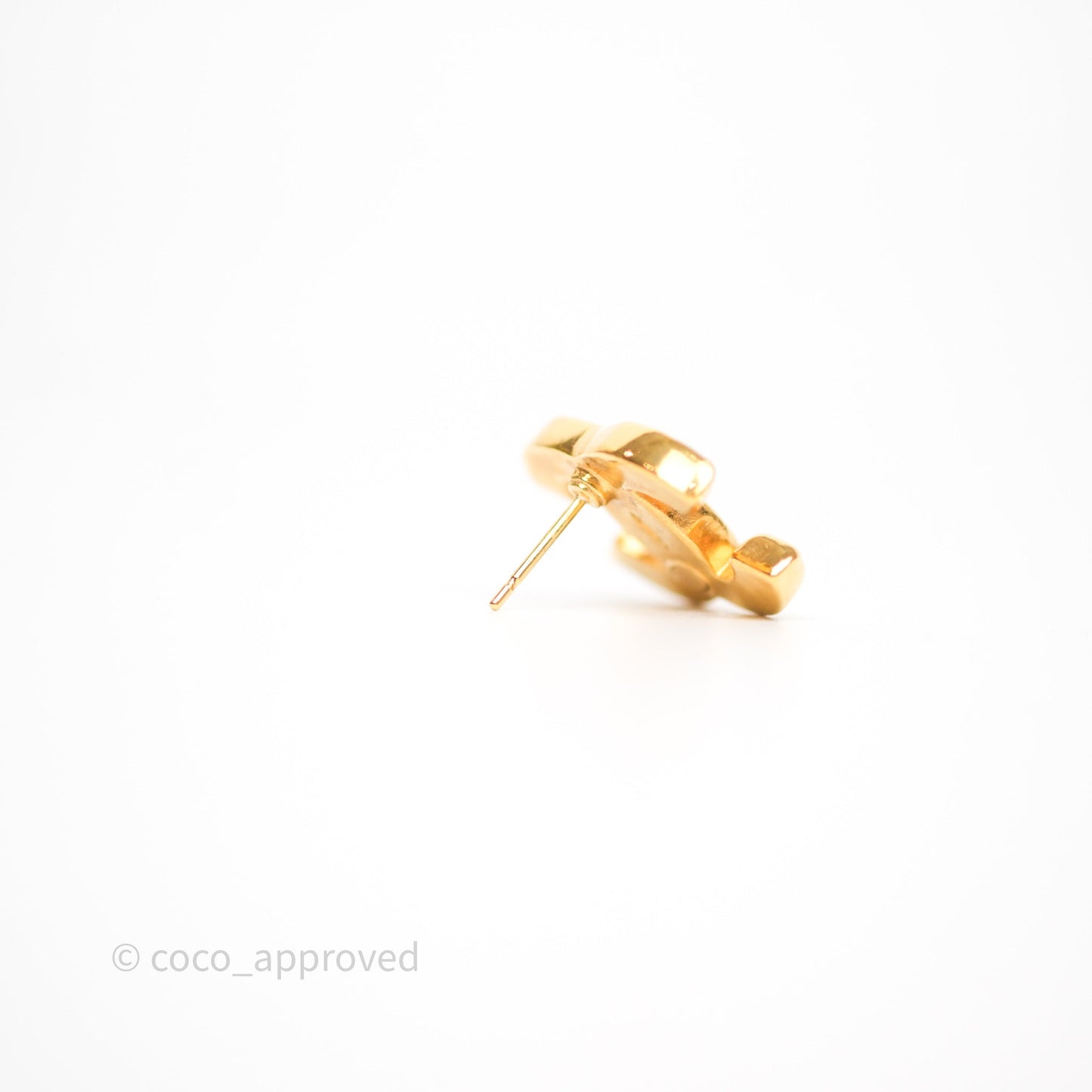 Chanel CC Gradient Orange/Pink Resin Earrings Gold Tone 23C